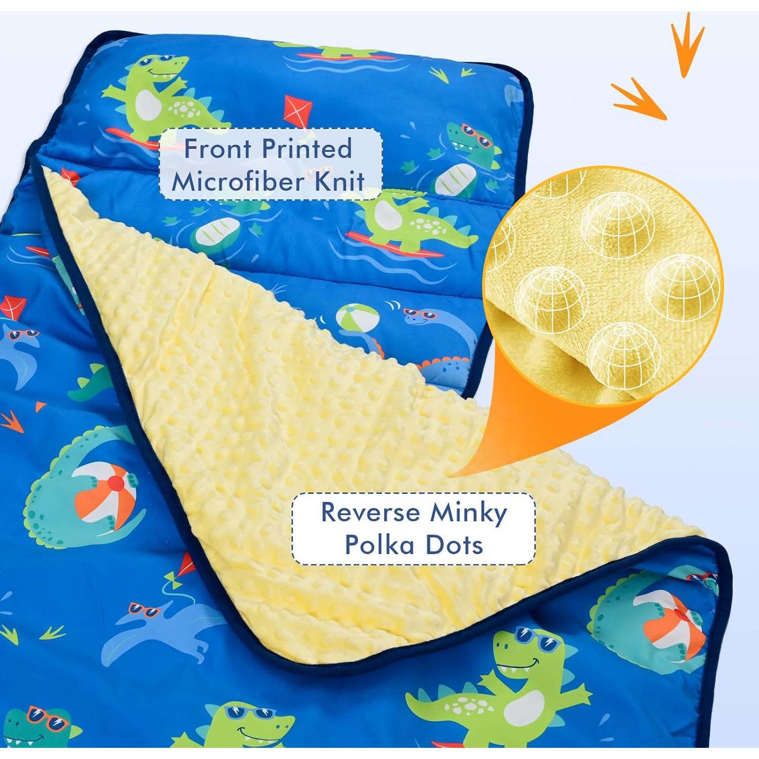 Colchoneta para Siesta Yierchoo con Almohada y Manta Dinosaurio