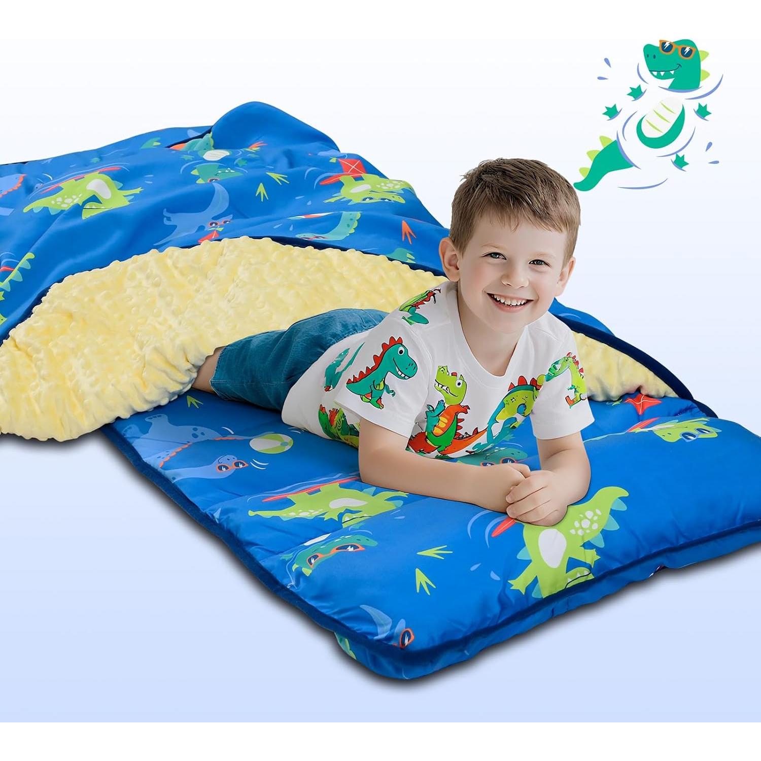 Colchoneta para Siesta Yierchoo con Almohada y Manta Dinosaurio