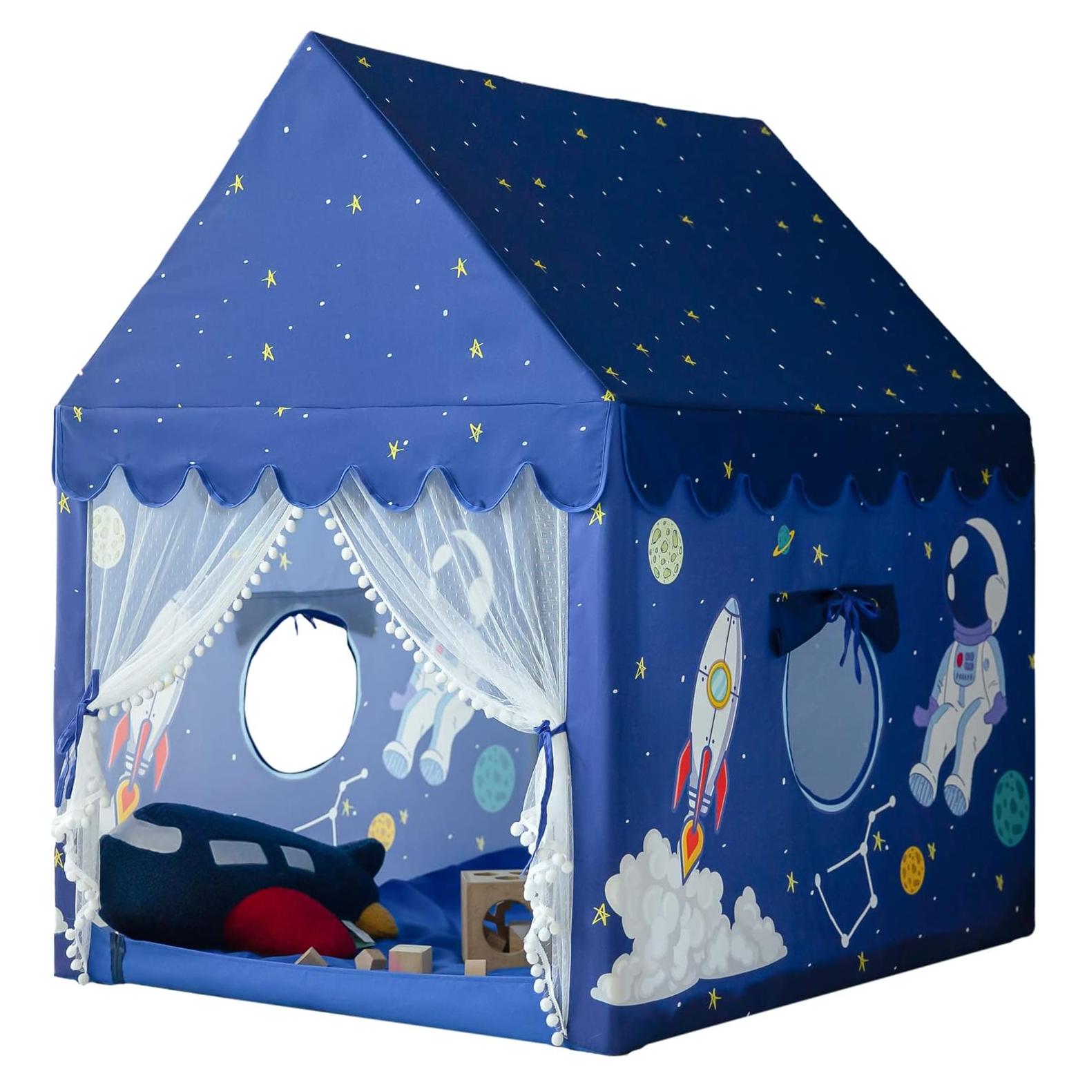Casa de Juego para Niños Sherilyn Cohete Azul 119x102x132 cm