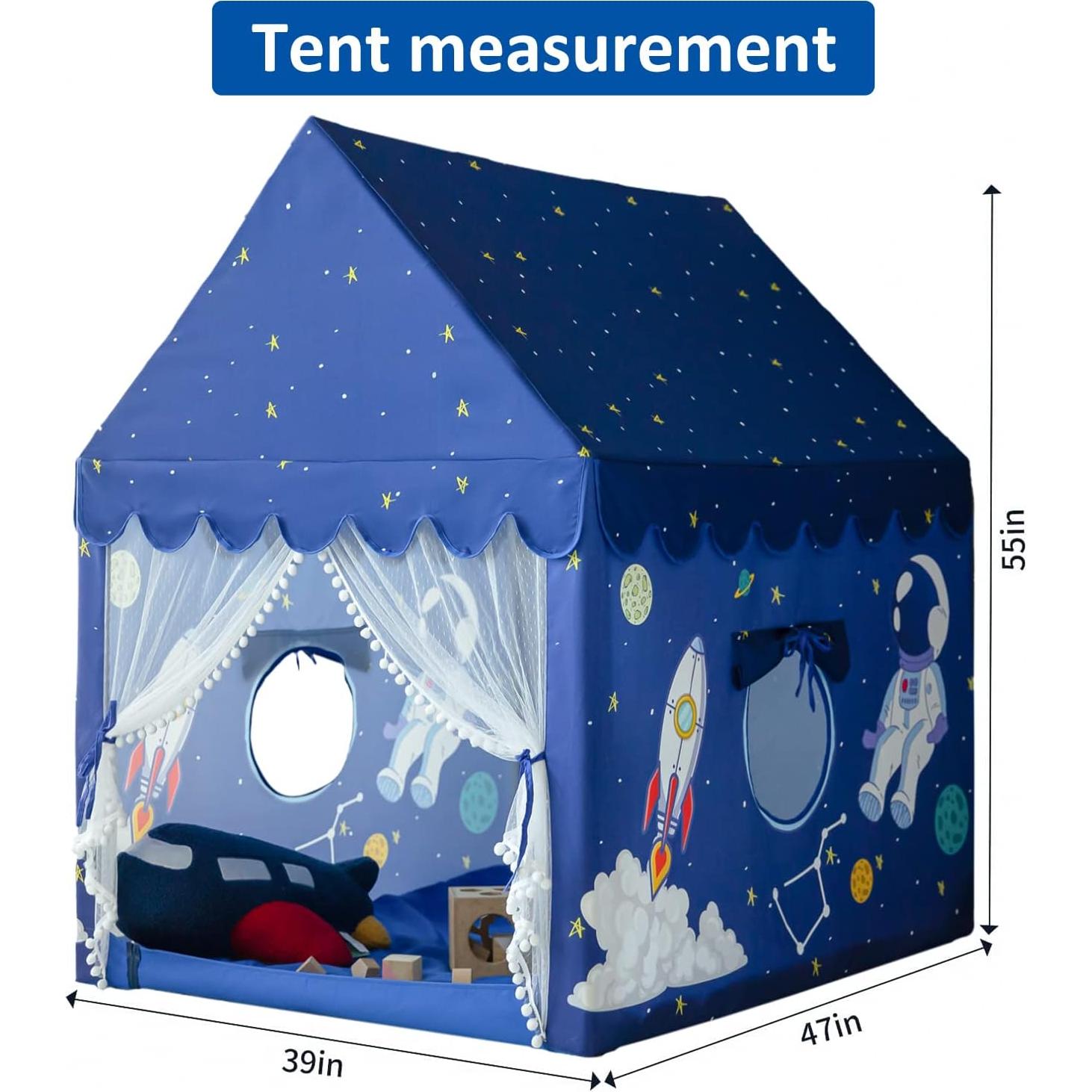 Casa de Juego para Niños Sherilyn Cohete Azul 119x102x132 cm