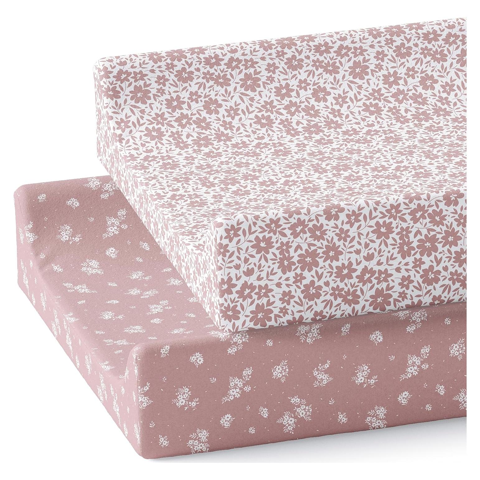 Funda de Cambiador Rosa Antiguo Sorrel + Fern - Algodón Orgánico