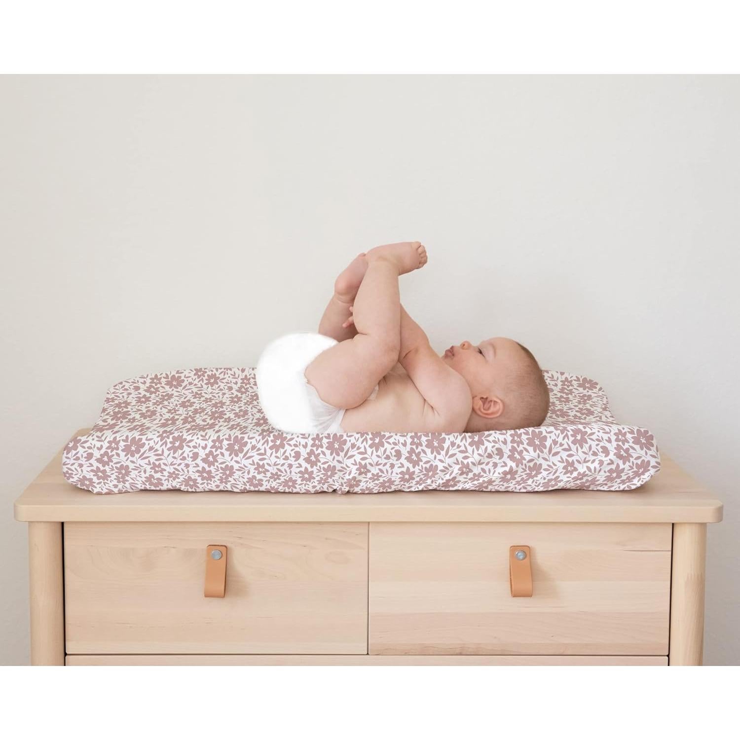 Funda de Cambiador Rosa Antiguo Sorrel + Fern - Algodón Orgánico