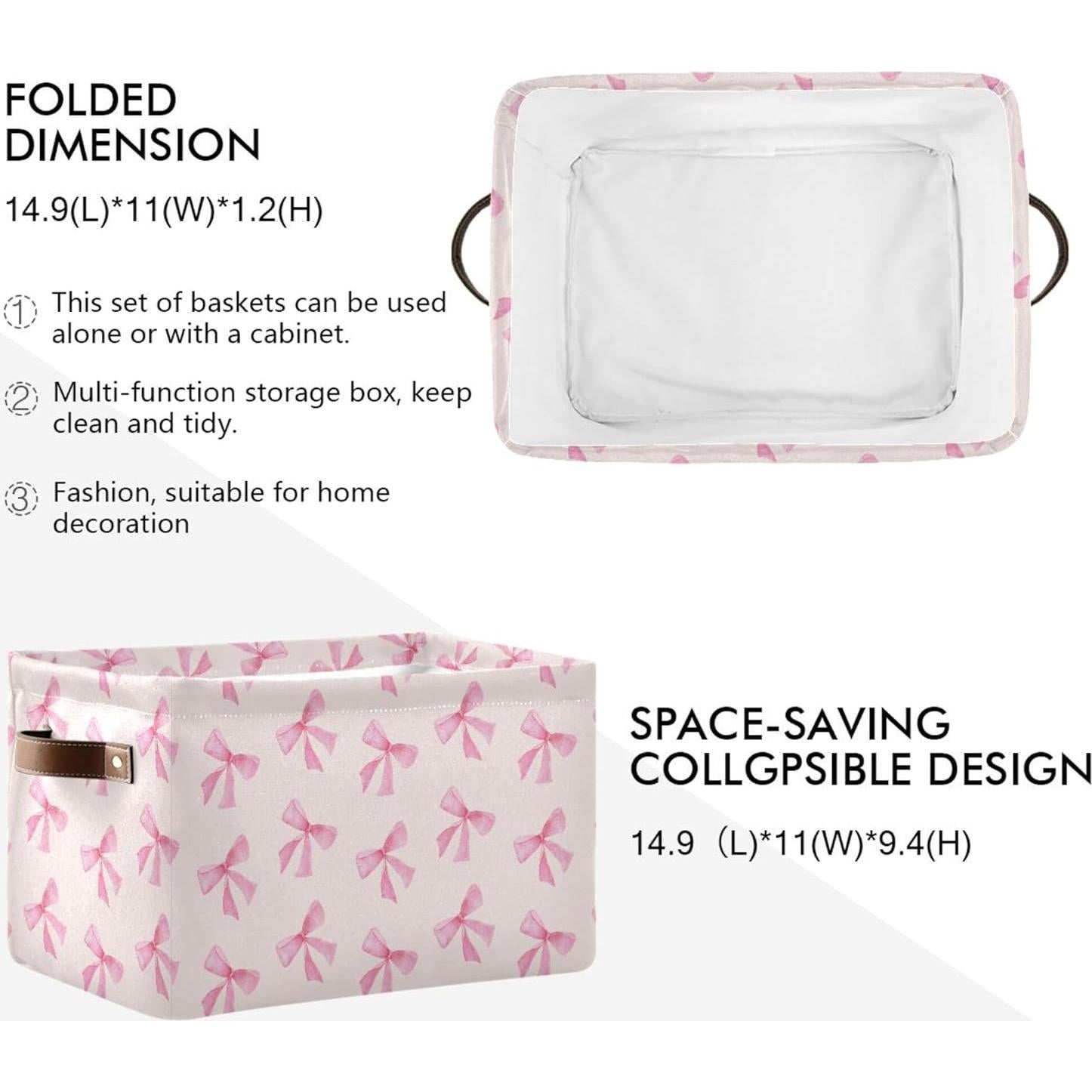 Cesta de Almacenamiento Colapsable Lienzo ZZCshop 38x28x24cm