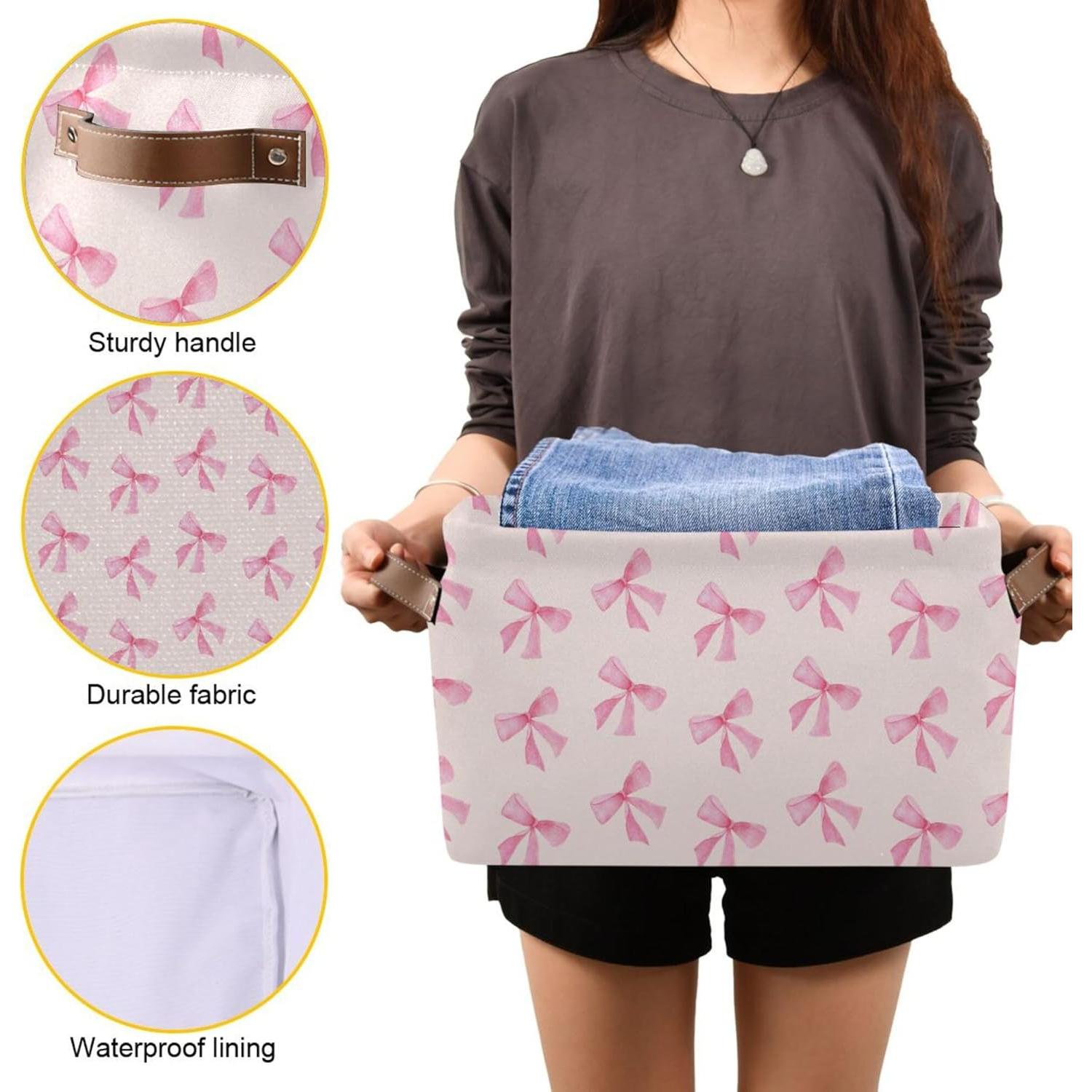 Cesta de Almacenamiento Colapsable Lienzo ZZCshop 38x28x24cm