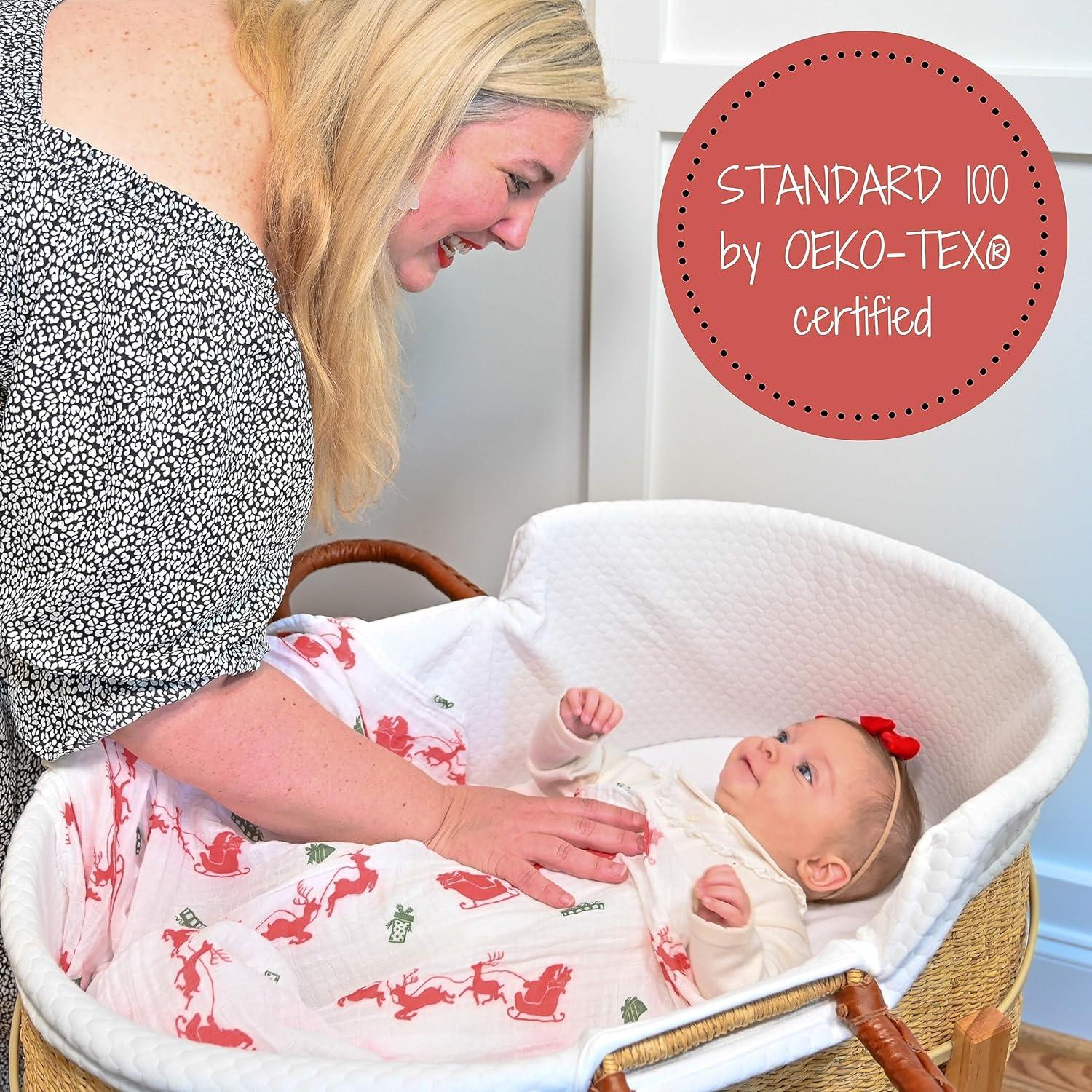 Manta para Bebé LollyBanks 100% Algodón Muselina 120x120 cm Reno