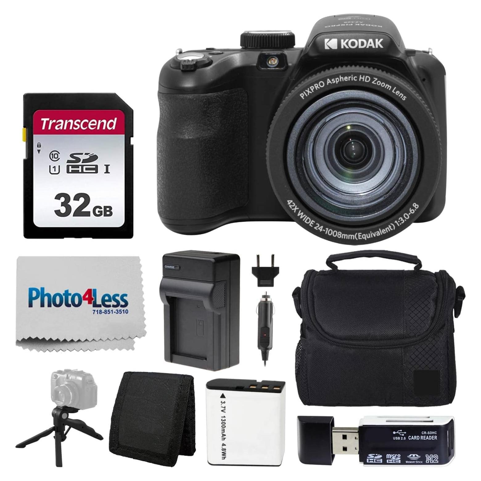 Cámara Digital Kodak PIXPRO AZ425 20MP 42x Zoom + Accesorios