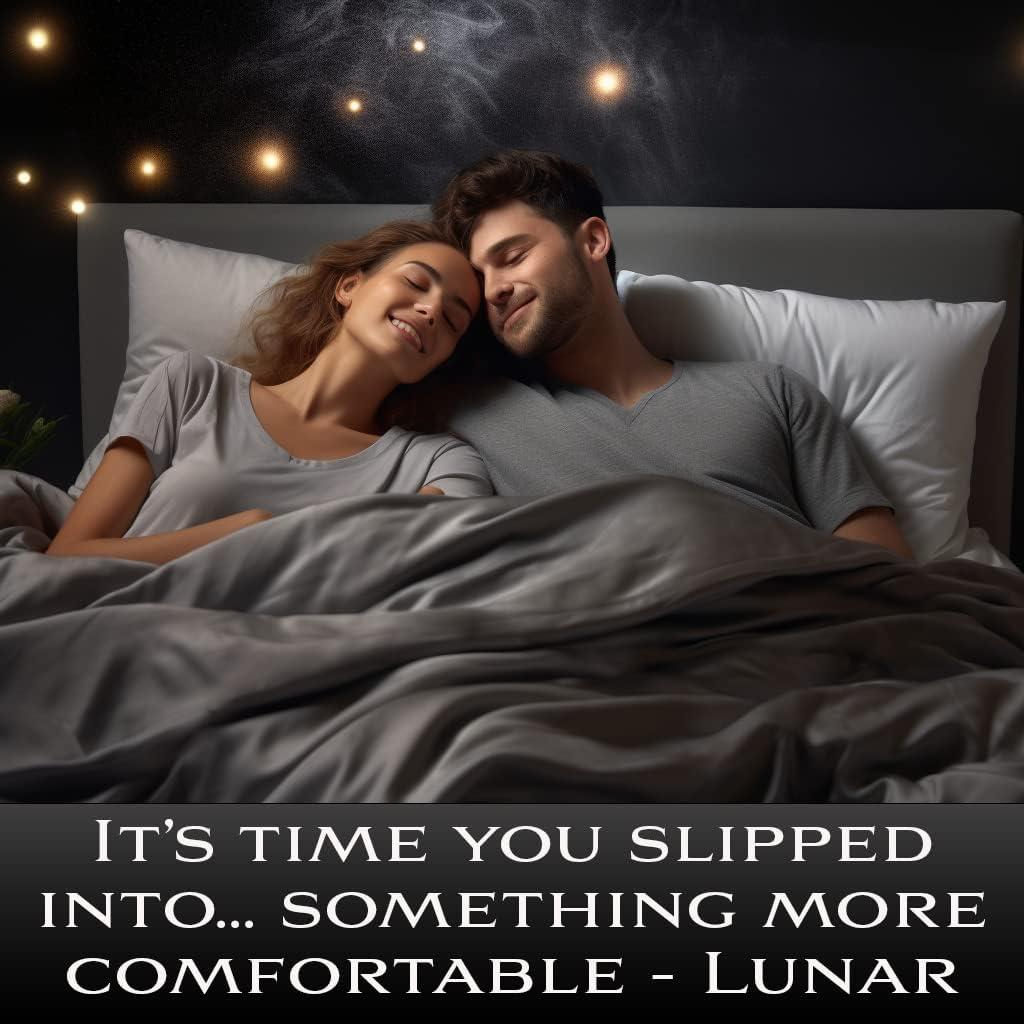 Juego de sábanas Twin XL Lunar Silks 100% rayón bambú blanco