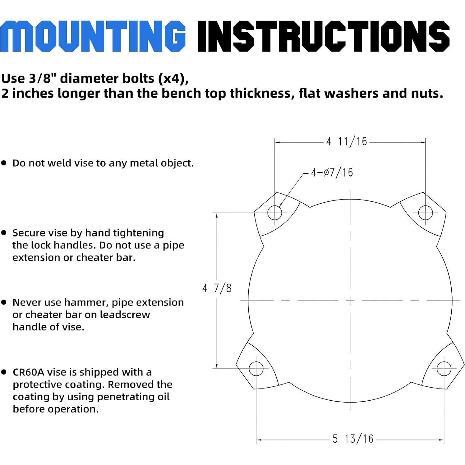 Prensa de Banco Forward CR60A 6.5" Hierro Dúctil Pesada