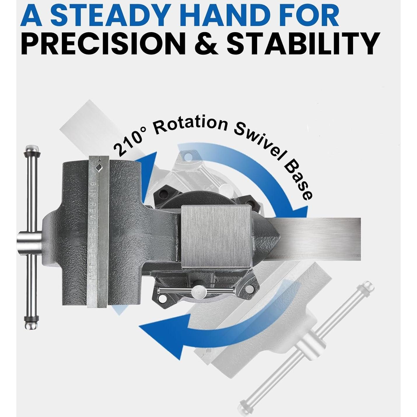 Prensa de Banco Forward CR60A 6.5" Hierro Dúctil Pesada