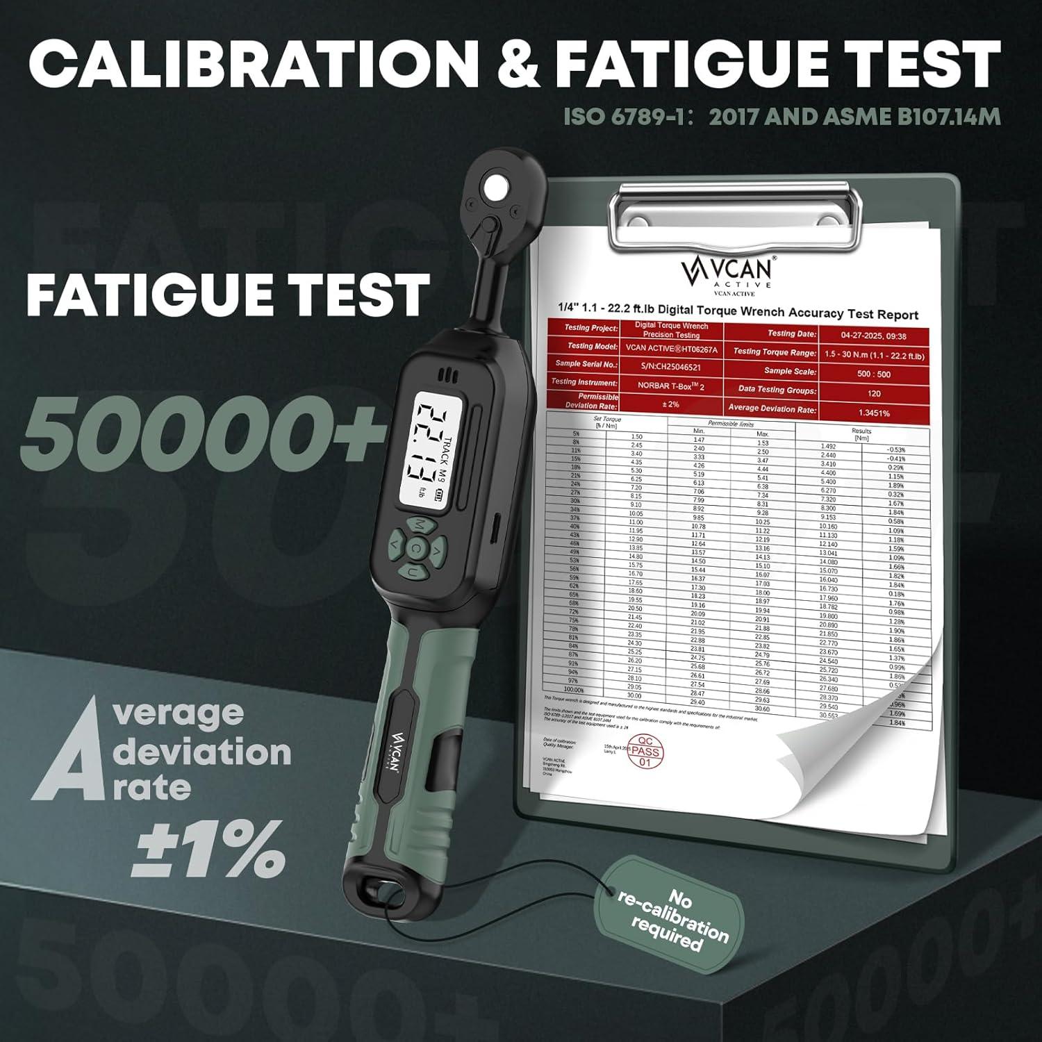 Llave de Torque Digital 1/4 VCAN ACTIVE 1.1-30 Nm Precisión