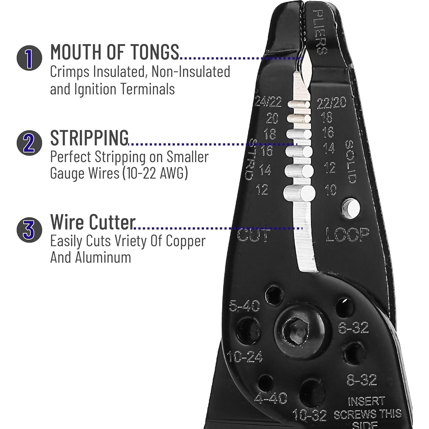 Desforrador de Cables Mr. Pen 20.32 cm Azul - Cortador Ergonómico