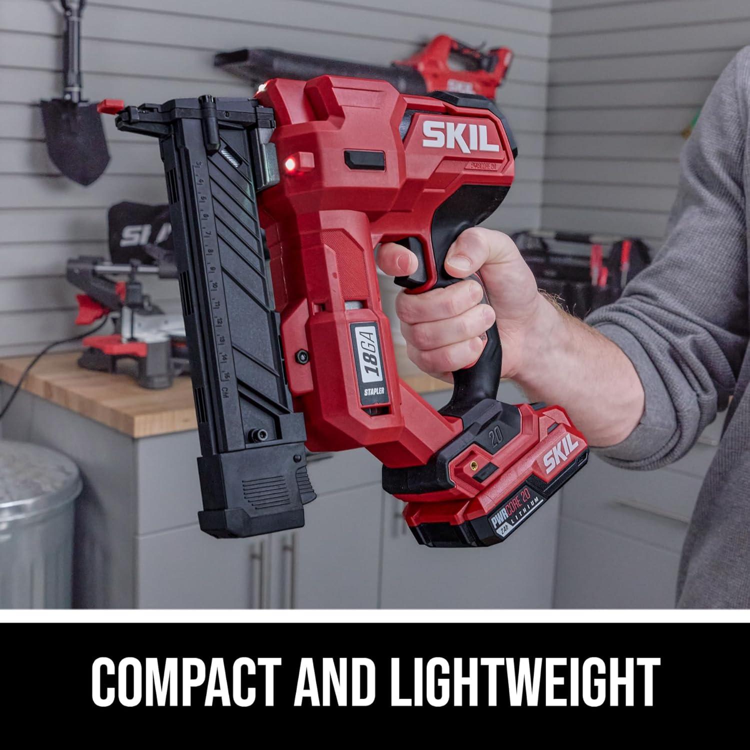 Grapadora Inalámbrica SKIL PWR CORE 20V 18Ga Kit con Batería