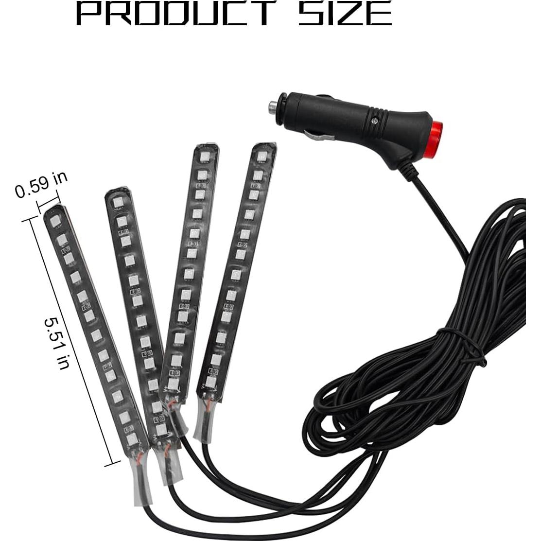 Tira de Luz LED para Coche Osilly 12V Azul 150 cm Impermeable