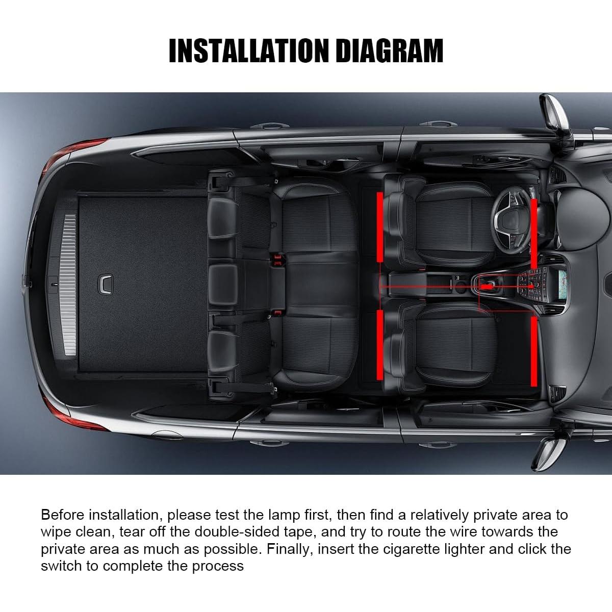 Tira de Luz LED para Coche Osilly 12V Azul 150 cm Impermeable