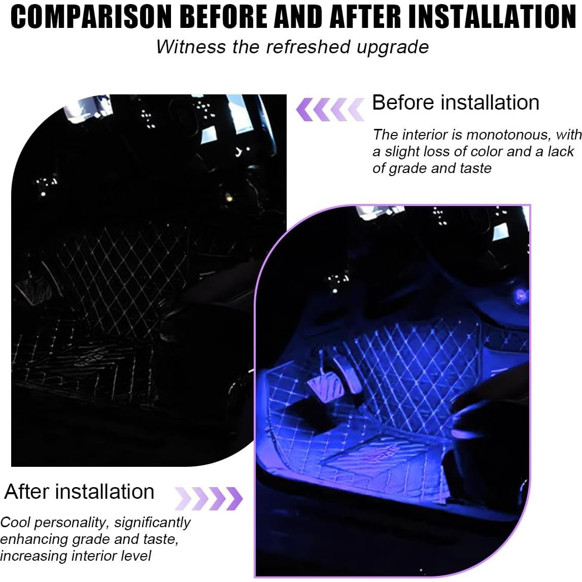 Tira de Luz LED para Coche Osilly 12V Azul 150 cm Impermeable