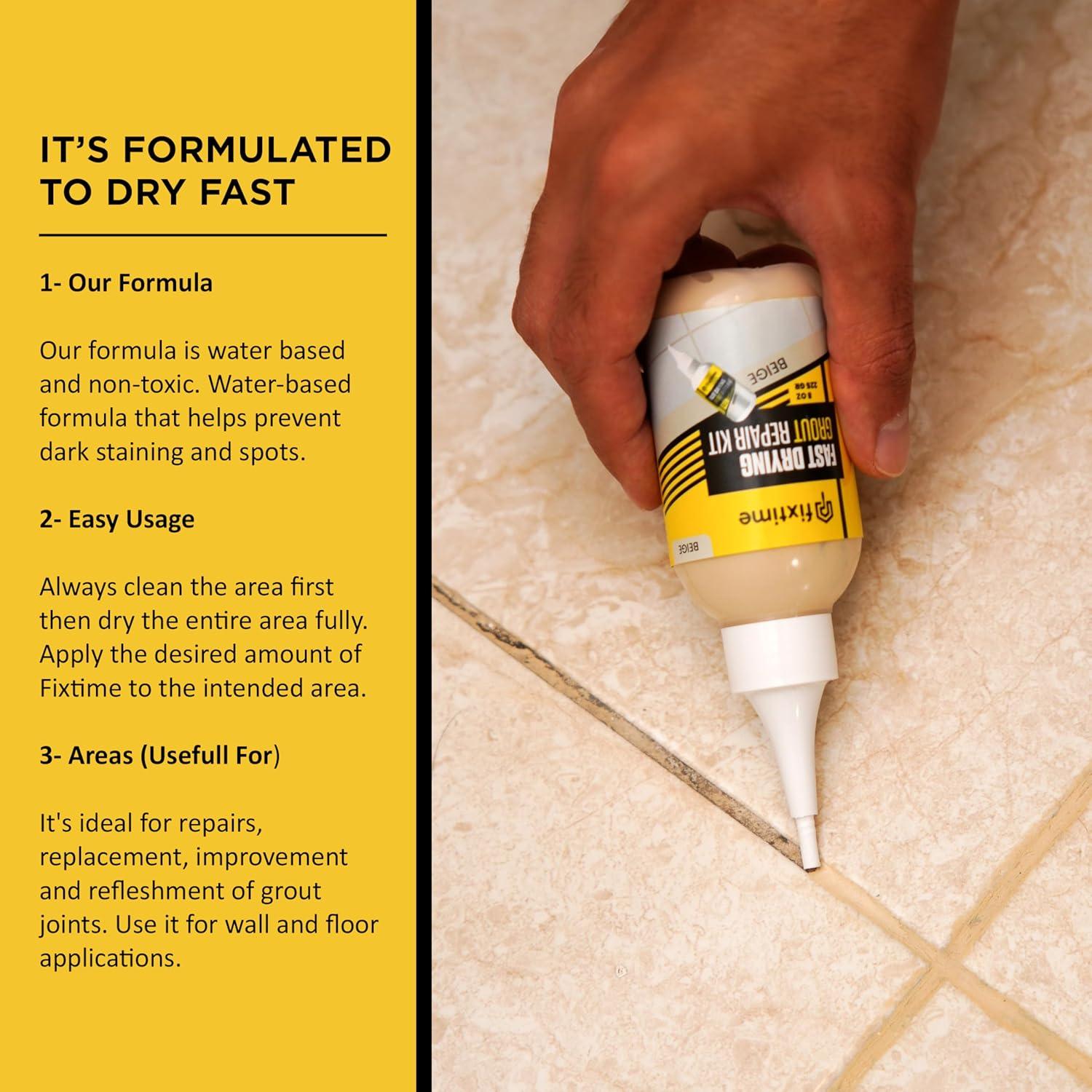 Kit de Reparación de Lechada Fixtime 2x Beige 226.8 g Secado Rápido
