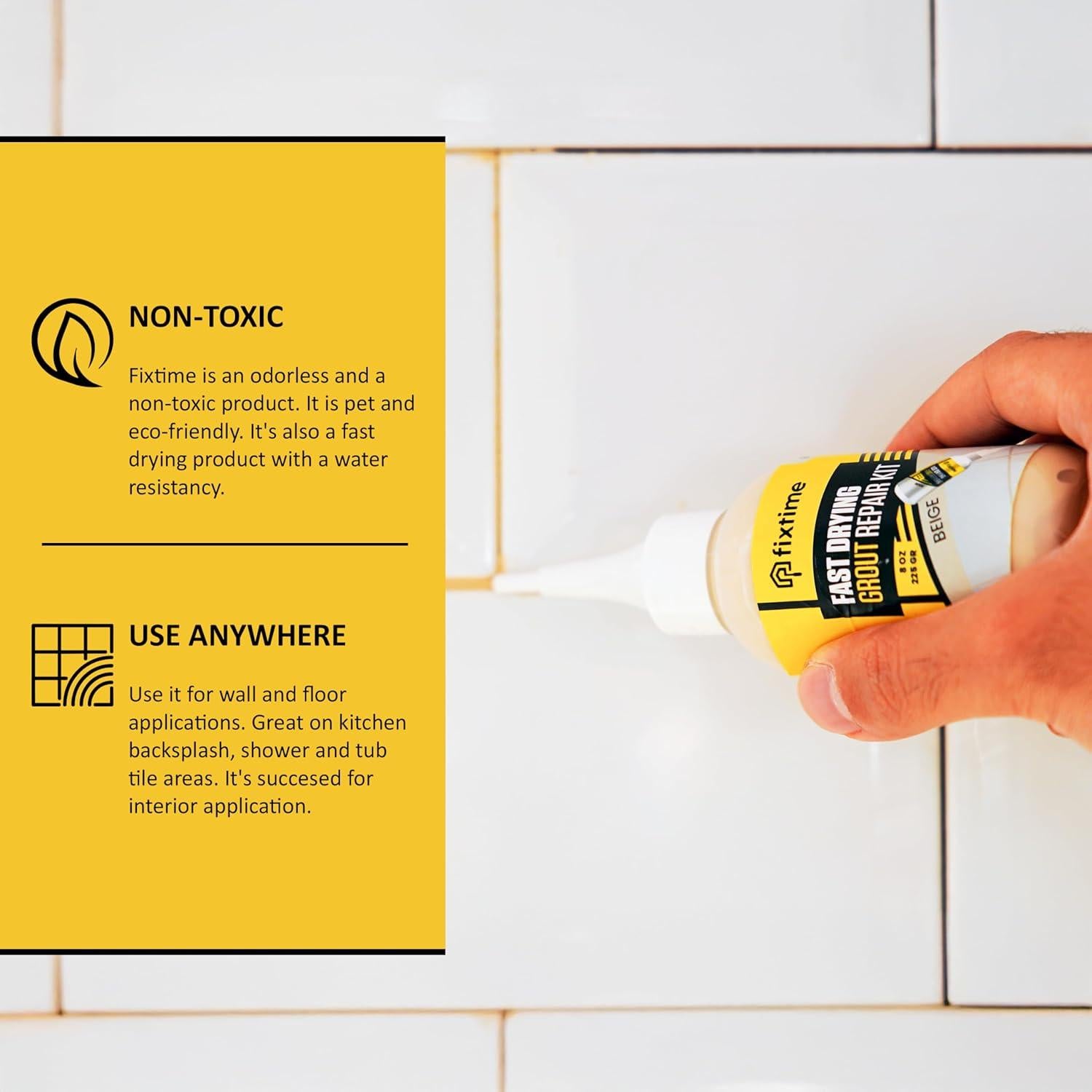 Kit de Reparación de Lechada Fixtime 2x Beige 226.8 g Secado Rápido