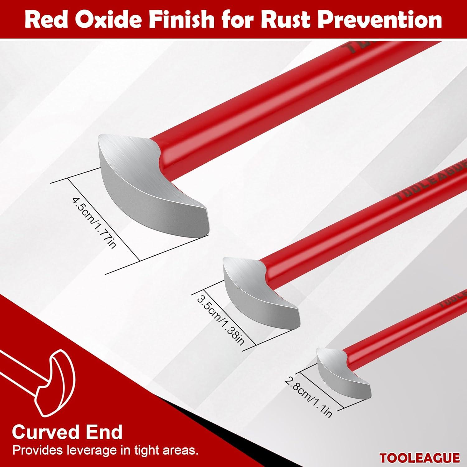 Juego de 3 Palancas de Cabeza Rodante TOOLEAGUE 15.24cm 30.48cm 40.64cm
