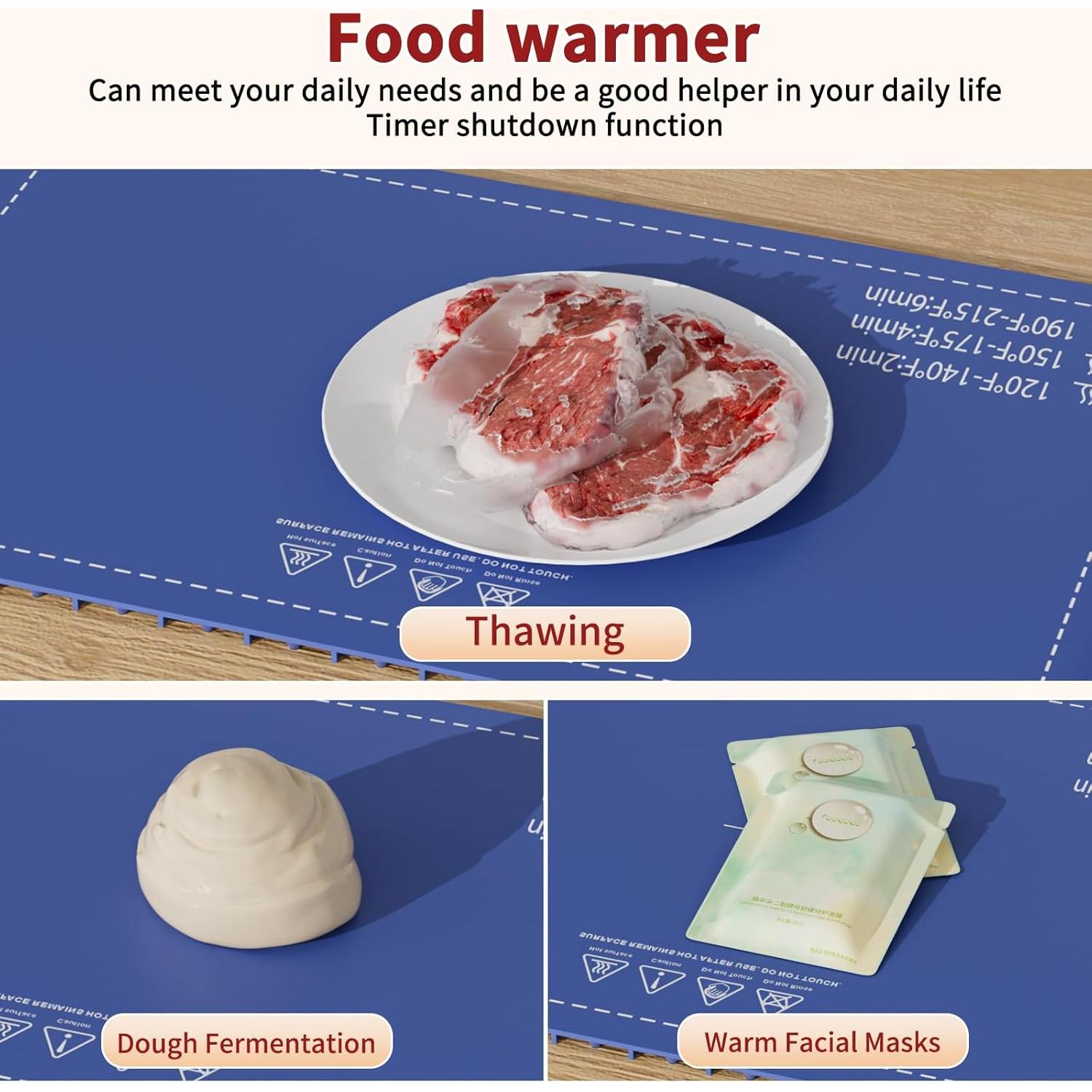 Bandeja Calentadora Eléctrica OneBird NCB-001 Silicona 3 Temperaturas