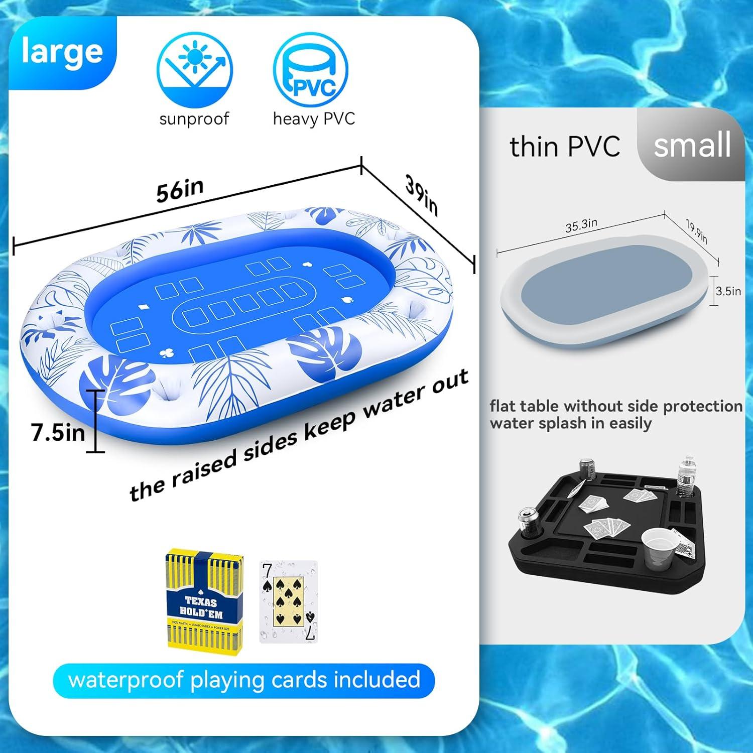 Mesa de Juegos Flotante Inflable Hidixion 142x99 cm con Soportes