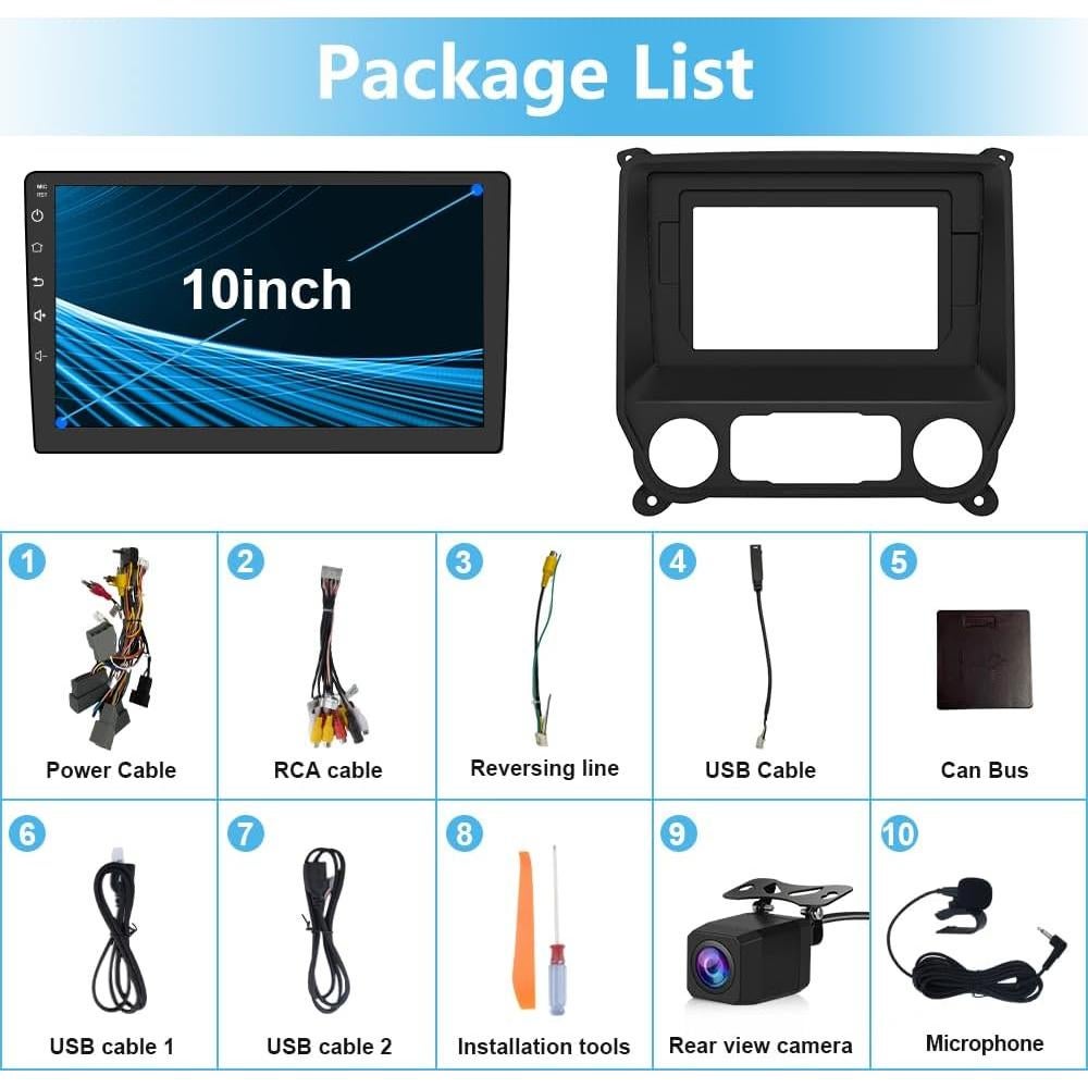 Radio de Coche Android AWESAFE para Chevy Silverado 2014-2018