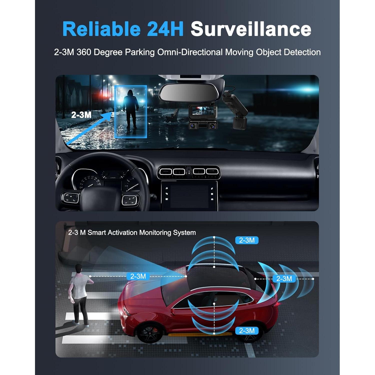 Kit de Cableado Duro ZYEIPO para Cámara de Tablero 12V-24V