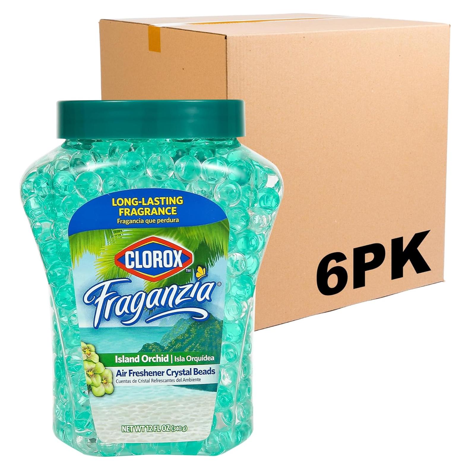 Ambientador de Perlas Clorox Fraganzia Huerto de Isla 340g - 6 Pzas