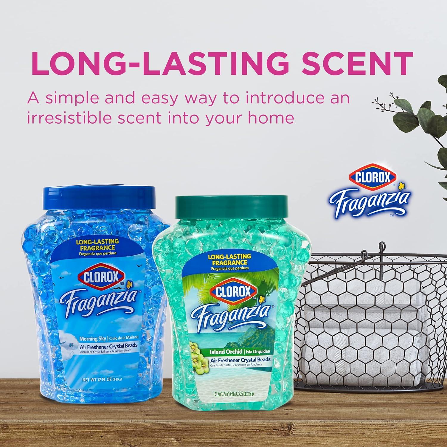 Ambientador de Perlas Clorox Fraganzia Huerto de Isla 340g - 6 Pzas