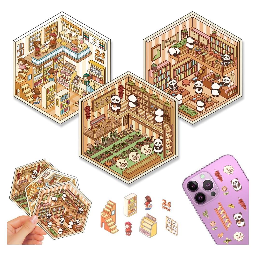 Kit de Pegatinas 3D DIY Qianshan - Escenas Divertidas para Adultos