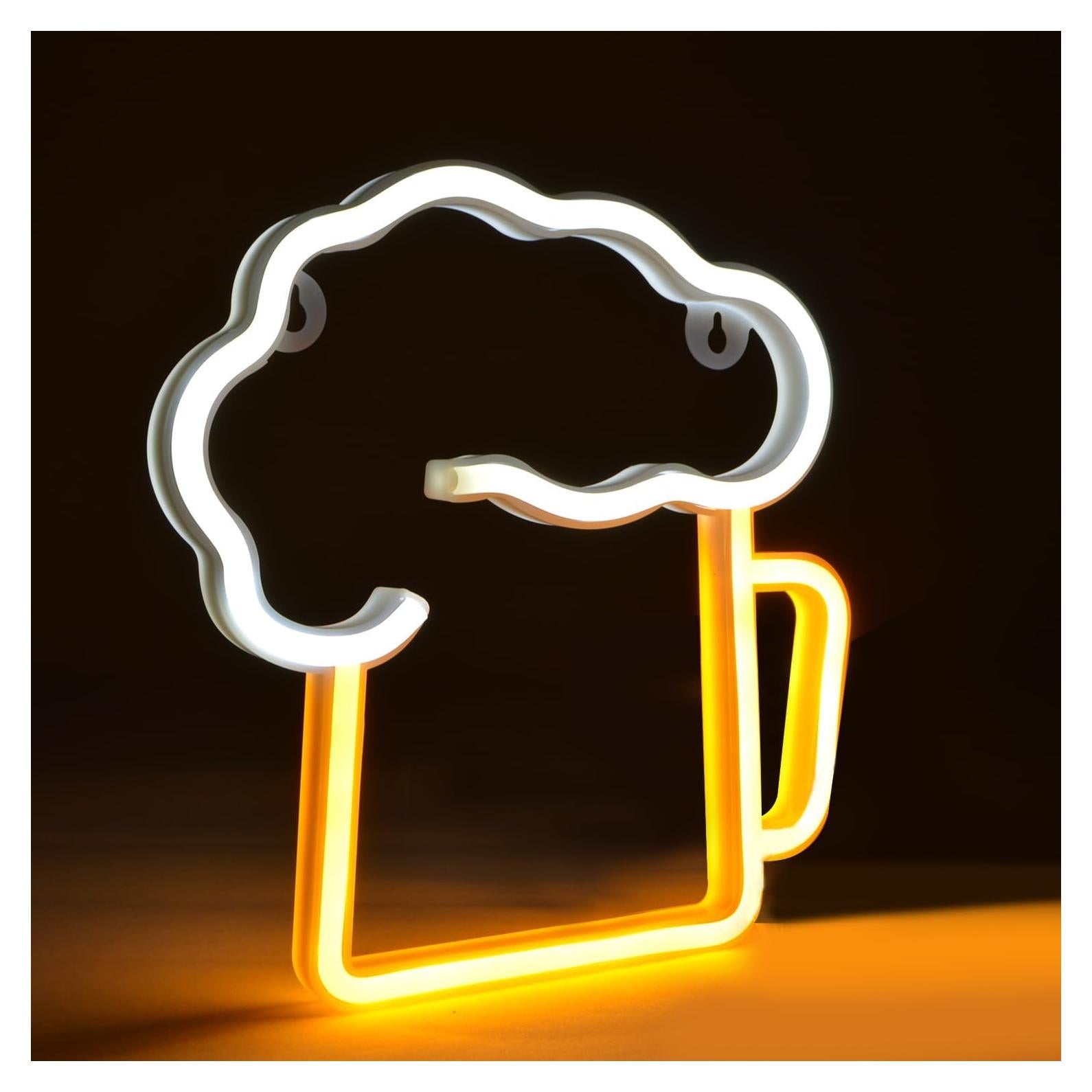 Cartel de Neón Cerveza HOTHGAR LED USB/Batería 0.45kg