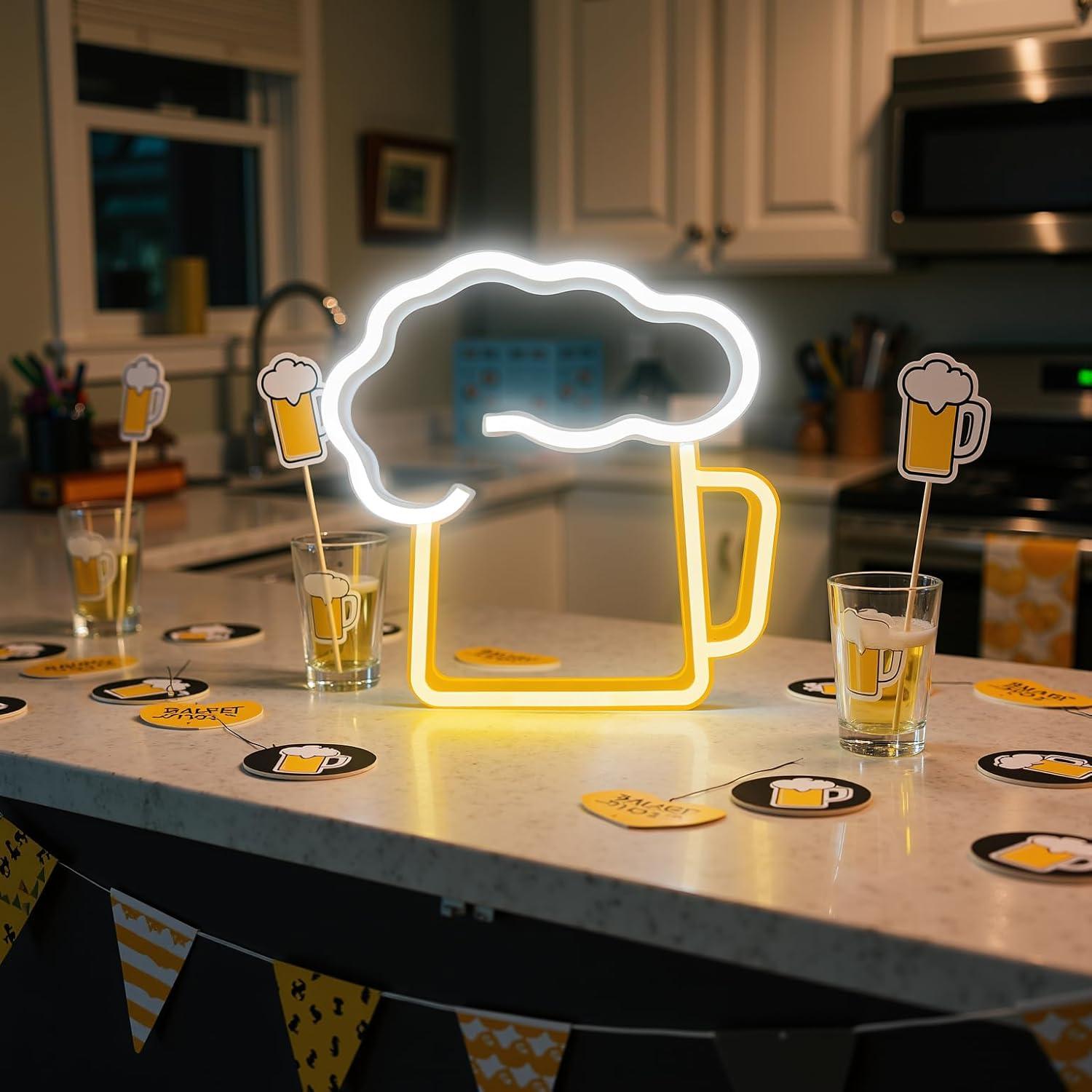 Cartel de Neón Cerveza HOTHGAR LED USB/Batería 0.45kg