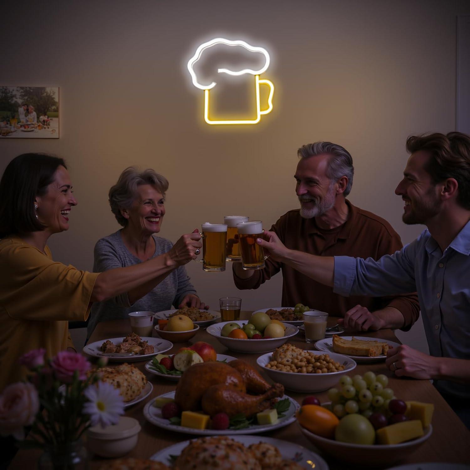 Cartel de Neón Cerveza HOTHGAR LED USB/Batería 0.45kg