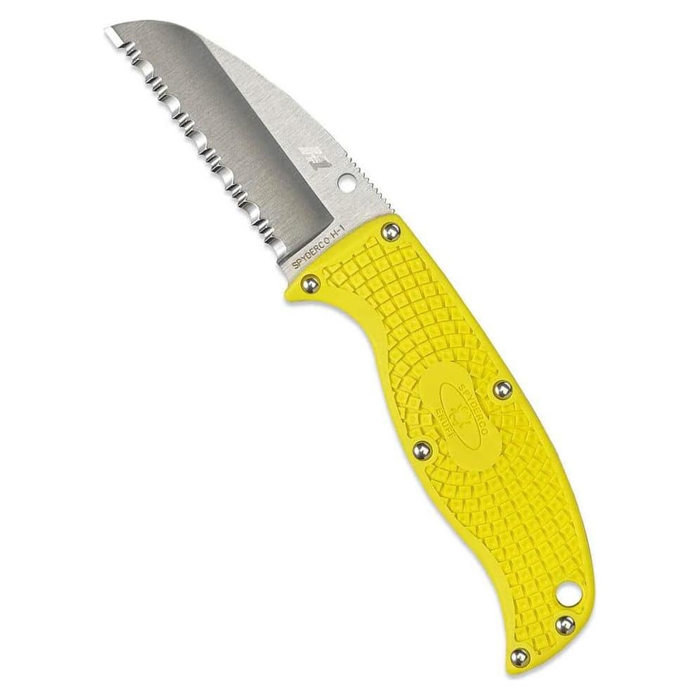 Cuchillo Utilitario Spyderco Enuff Salt H-1 6.99 cm Amarillo
