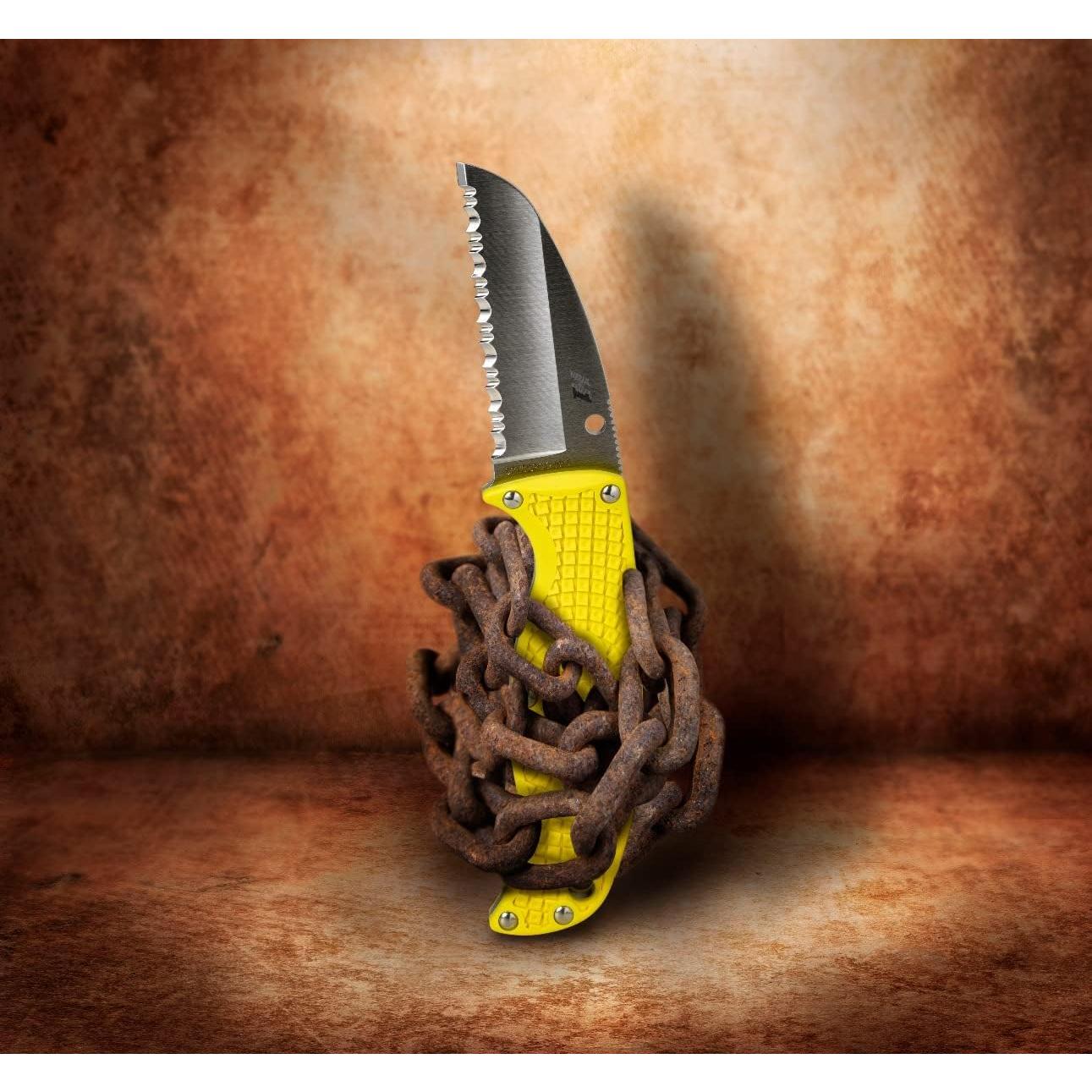 Cuchillo Utilitario Spyderco Enuff Salt H-1 6.99 cm Amarillo