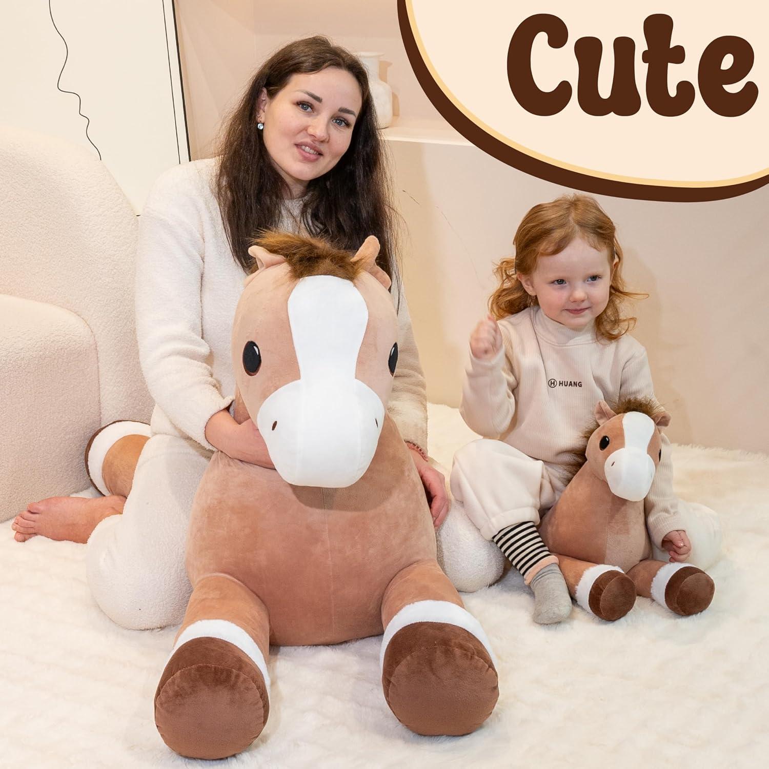 Caballo Gigante de Peluche 95cm Jrystar - Regalo Ideal Niños