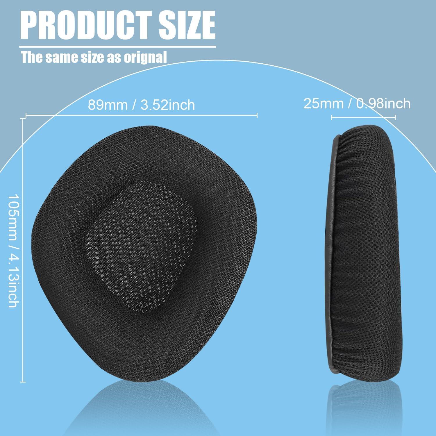 Replacement Earpads for Corsair Void & Corsair Void Pro Wired & Wireless Gaming Headsets.Noise Canceling Headset Cushions with Soft Mesh Fabric, Ear Cups Cover Repair Parts.Black