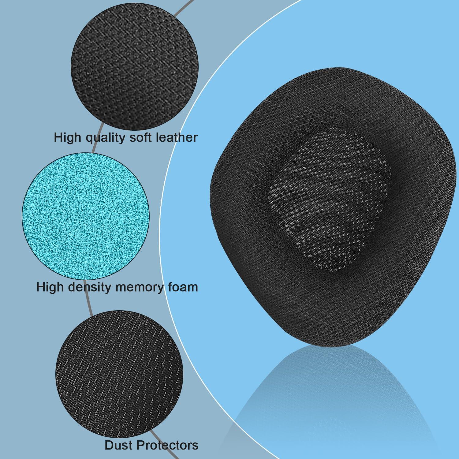 Replacement Earpads for Corsair Void & Corsair Void Pro Wired & Wireless Gaming Headsets.Noise Canceling Headset Cushions with Soft Mesh Fabric, Ear Cups Cover Repair Parts.Black