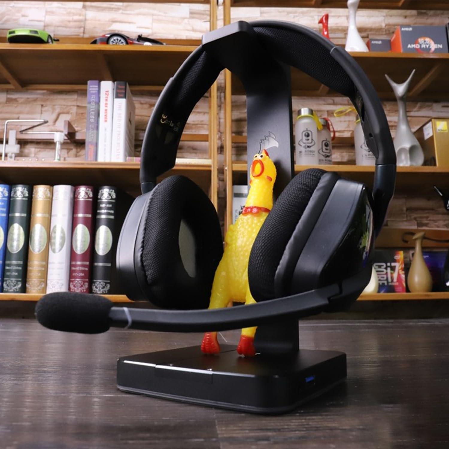 Replacement Earpads for Corsair Void & Corsair Void Pro Wired & Wireless Gaming Headsets.Noise Canceling Headset Cushions with Soft Mesh Fabric, Ear Cups Cover Repair Parts.Black