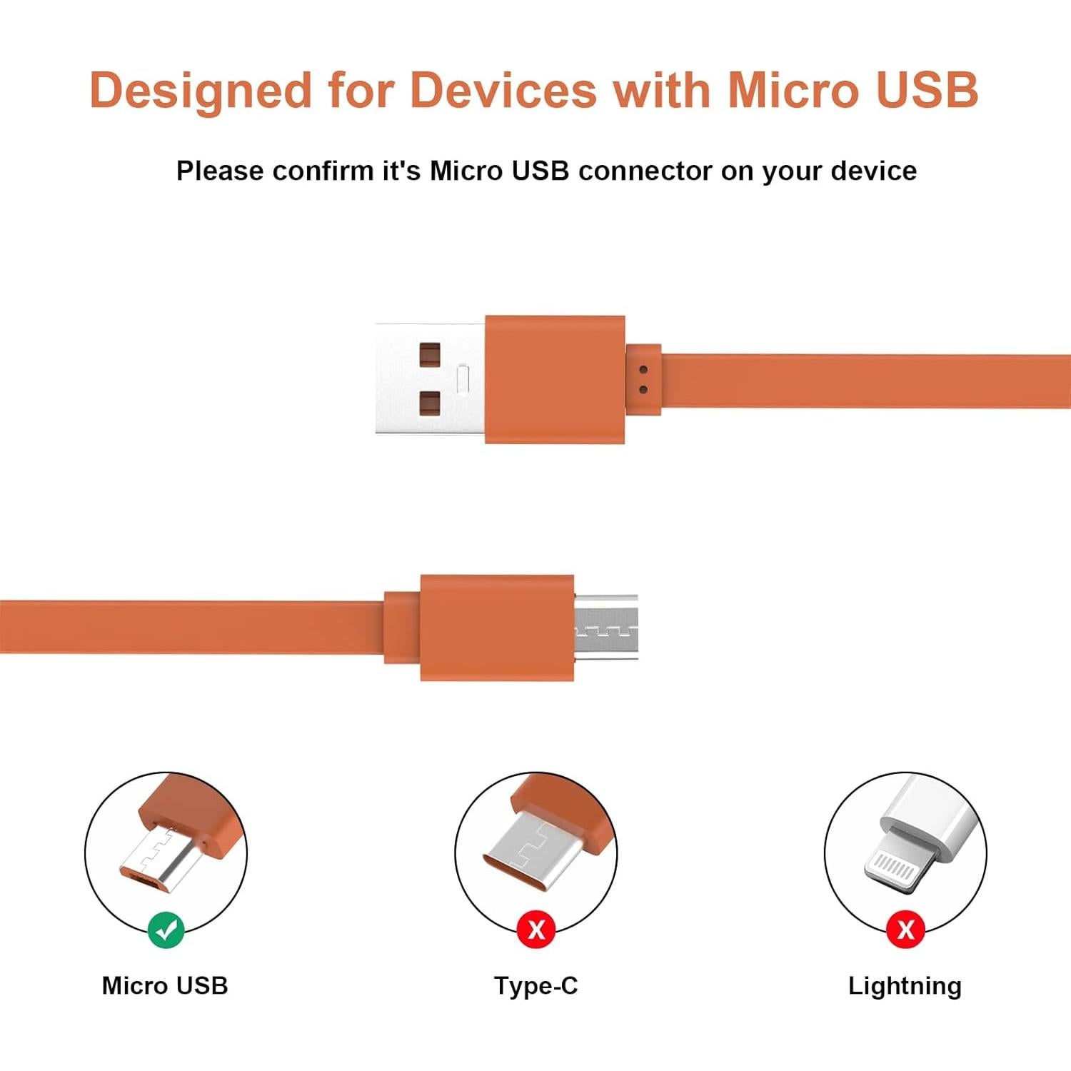 Cable de carga Micro USB Arzweyk 100 cm compatible JBL