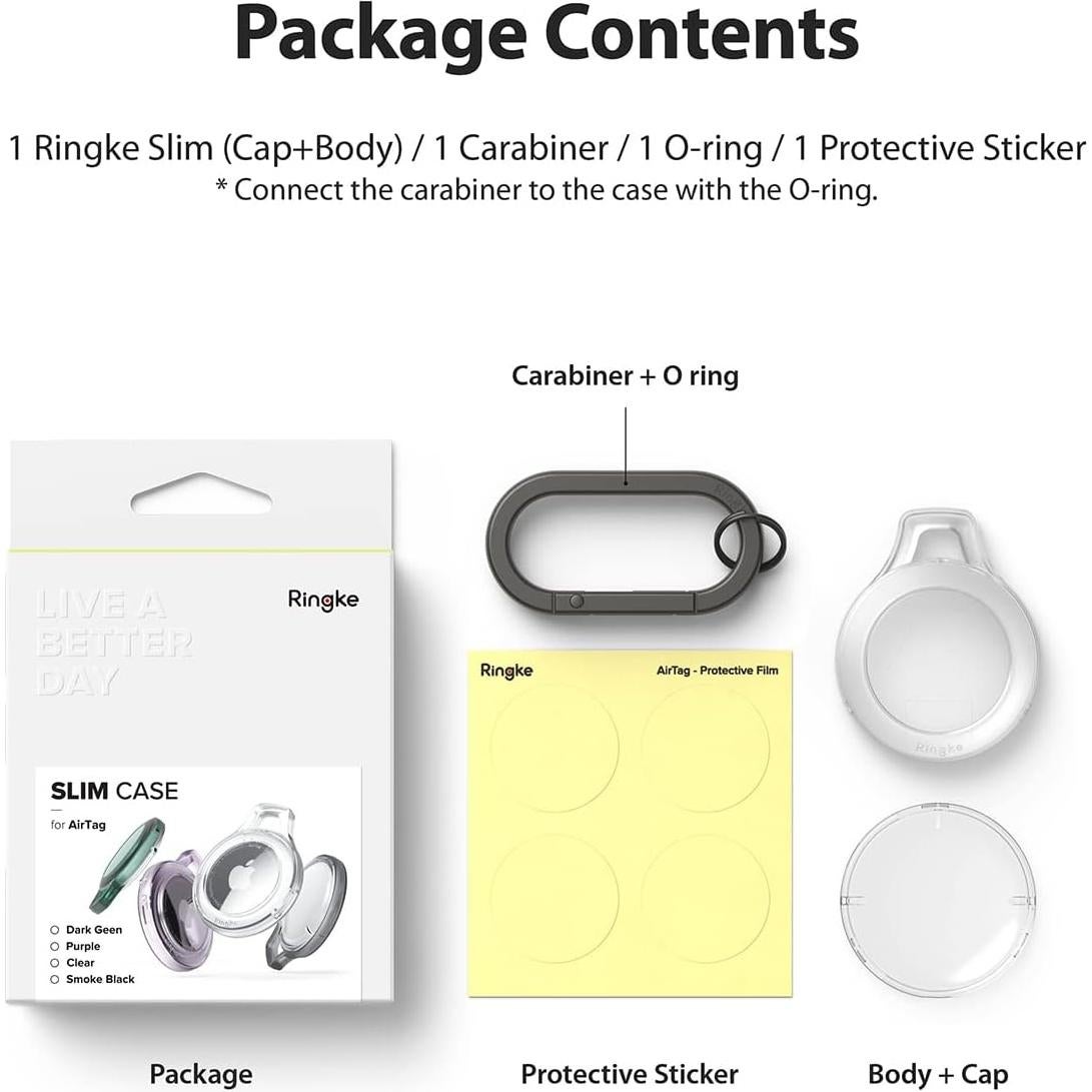 Funda delgada Ringke Slim para AirTag - Transparente