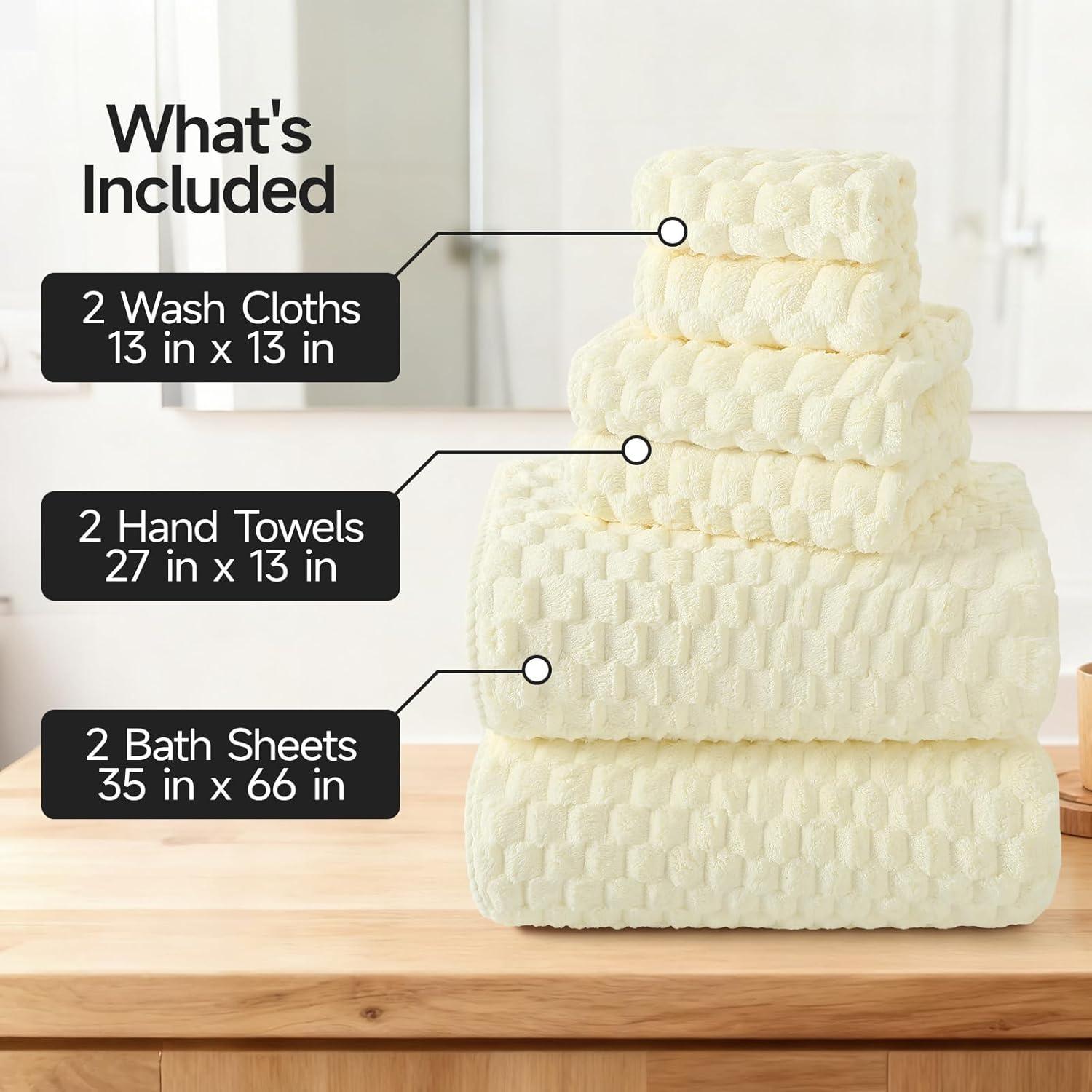 Conjunto de Toallas de Baño Extra Grande REDKISS 6 Piezas