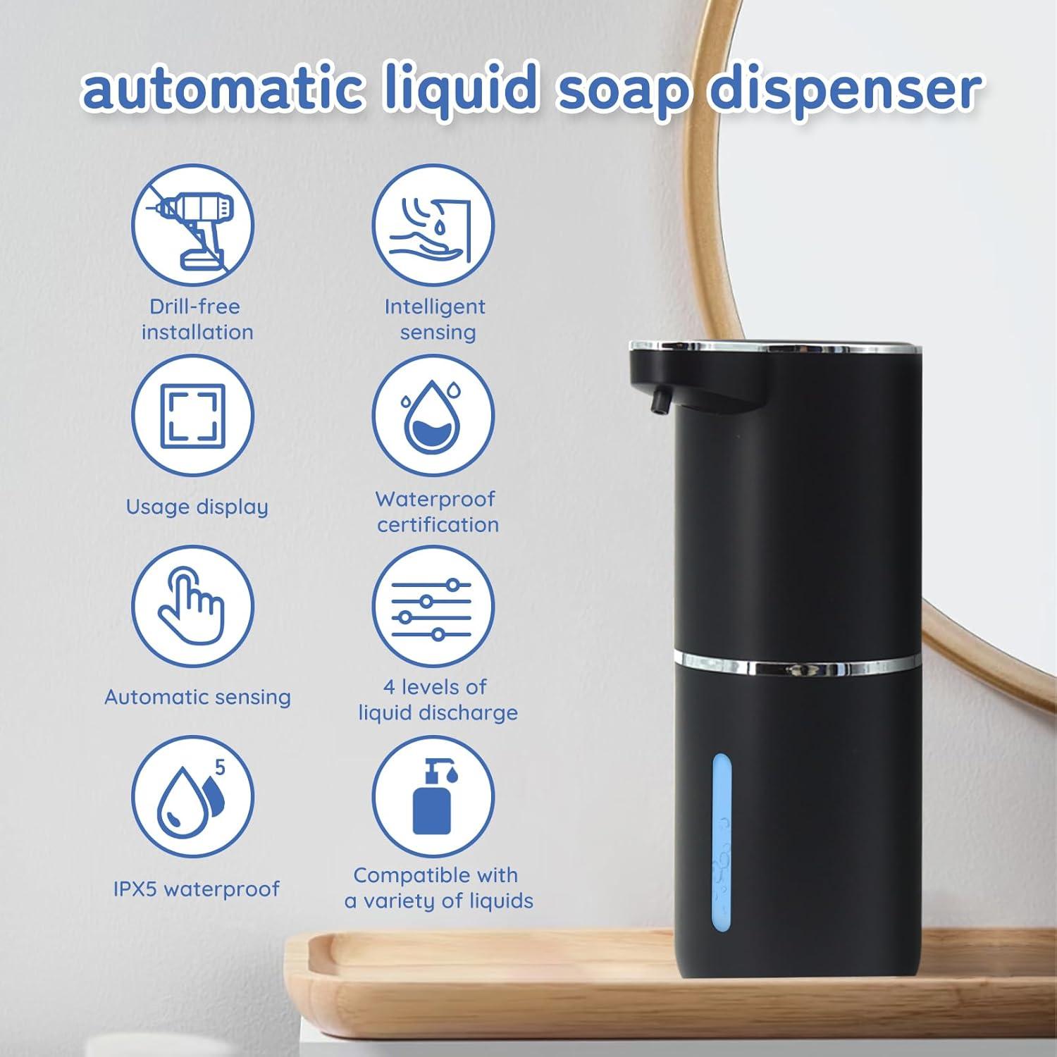 Dispensador Automático de Jabón Espumoso ARCASA 400ml Negro