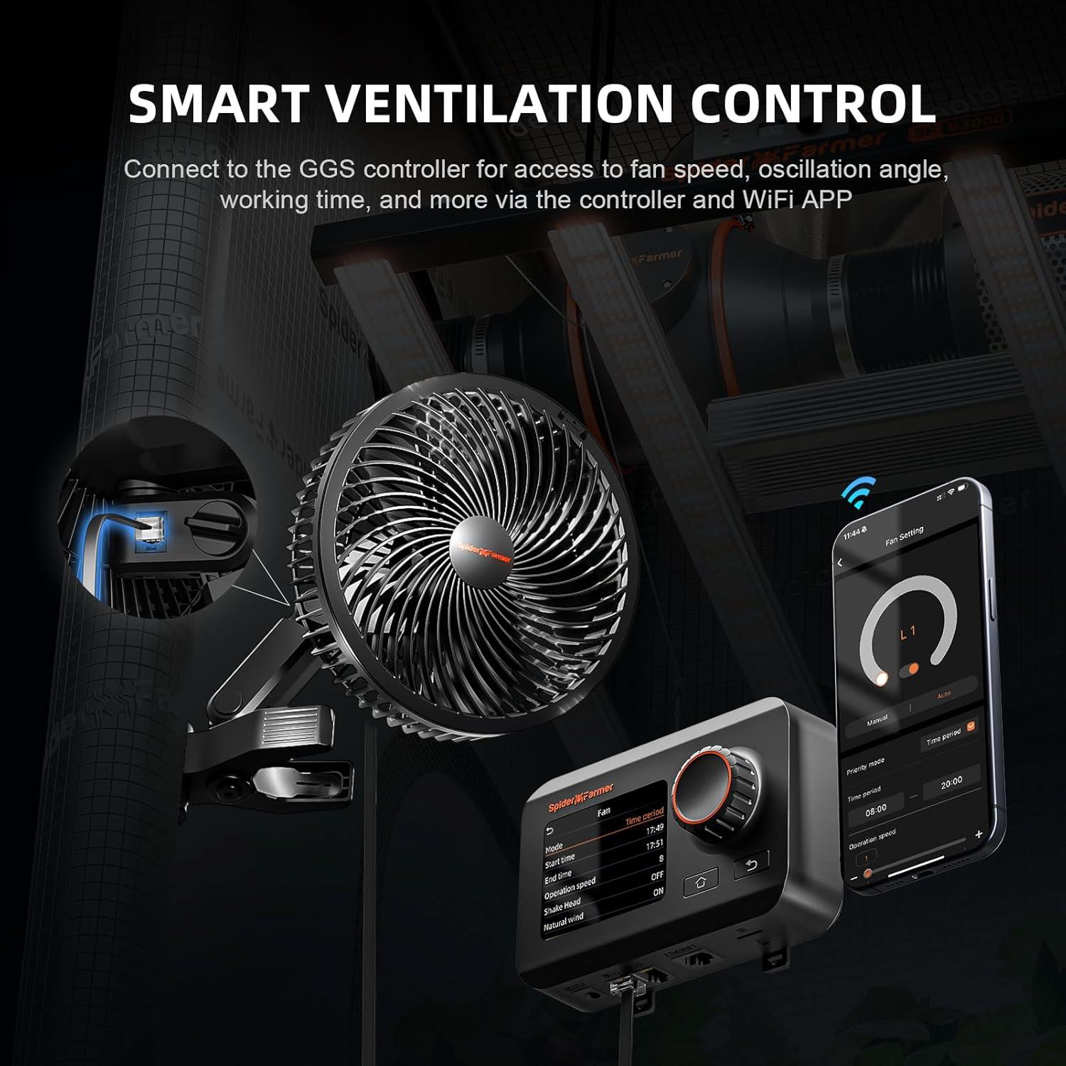 Ventilador de Carpa Spider Farmer SF-clipfan6'' 10 Velocidades