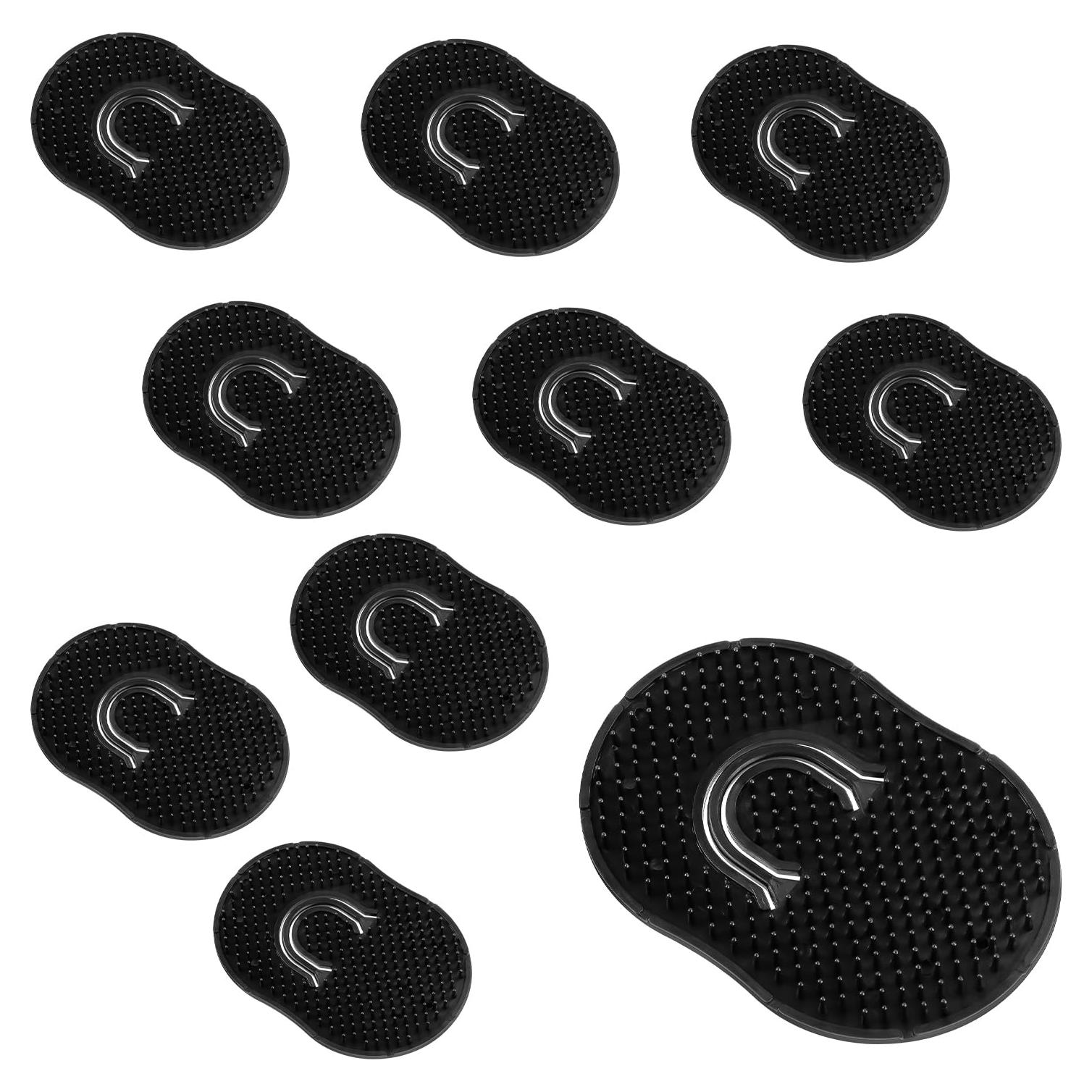 Peine de Palma Portátil Tenalleys - 10 Pcs Negro para Cabello y Barba