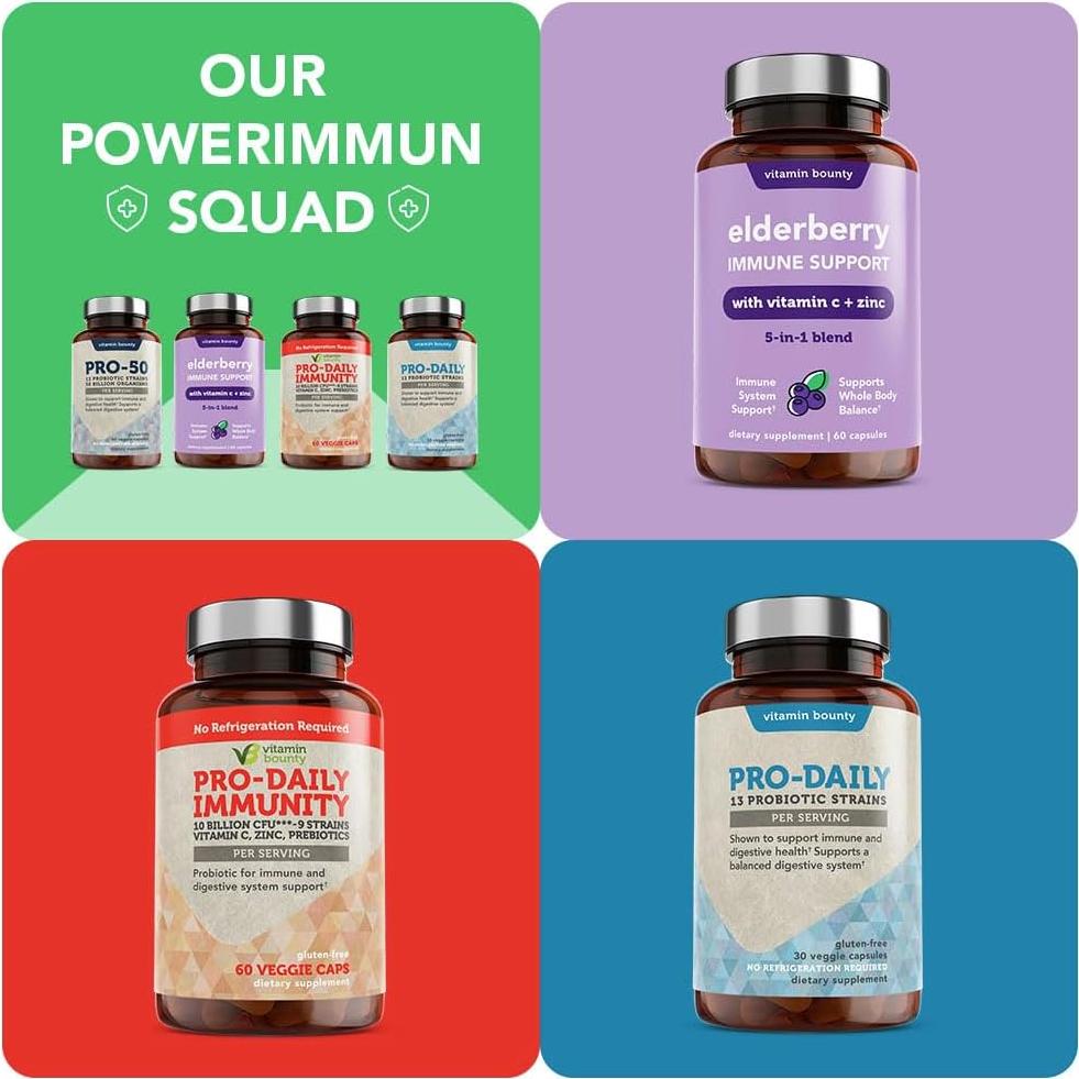 Pro-50 Probioticos Vitamin Bounty 50 Mil Millones CFU 60 Caps