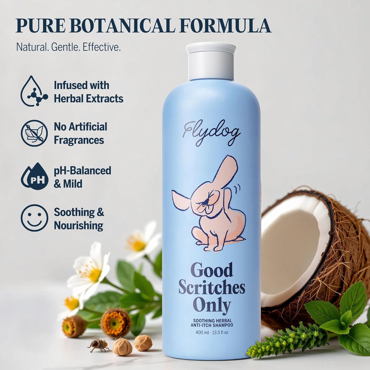 Champú Herbal Hipoalergénico FLYDOG para Perros y Gatos 400g