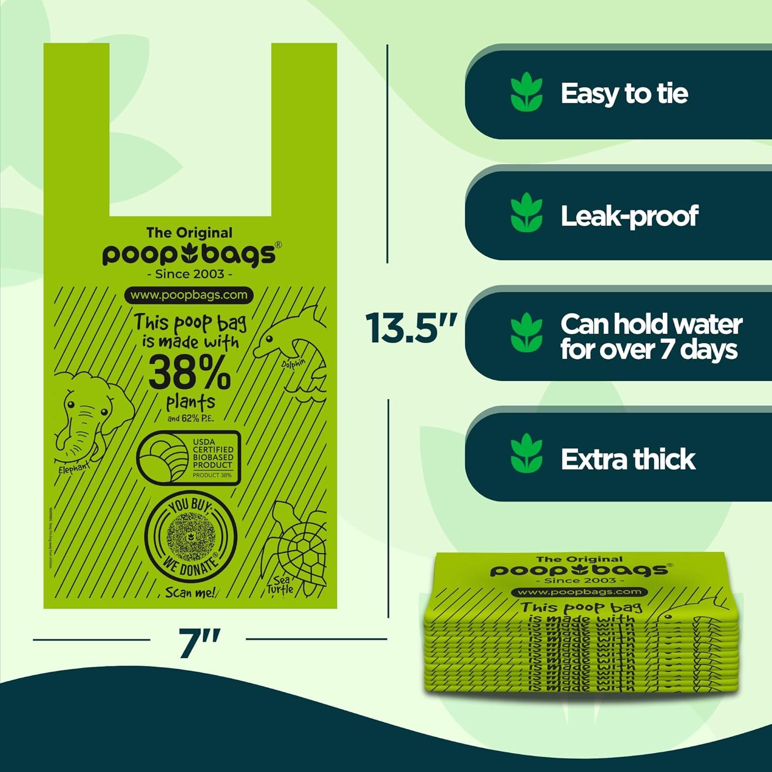 Bolsas de Poop Originales para Perros 120 Unidades Biobasadas