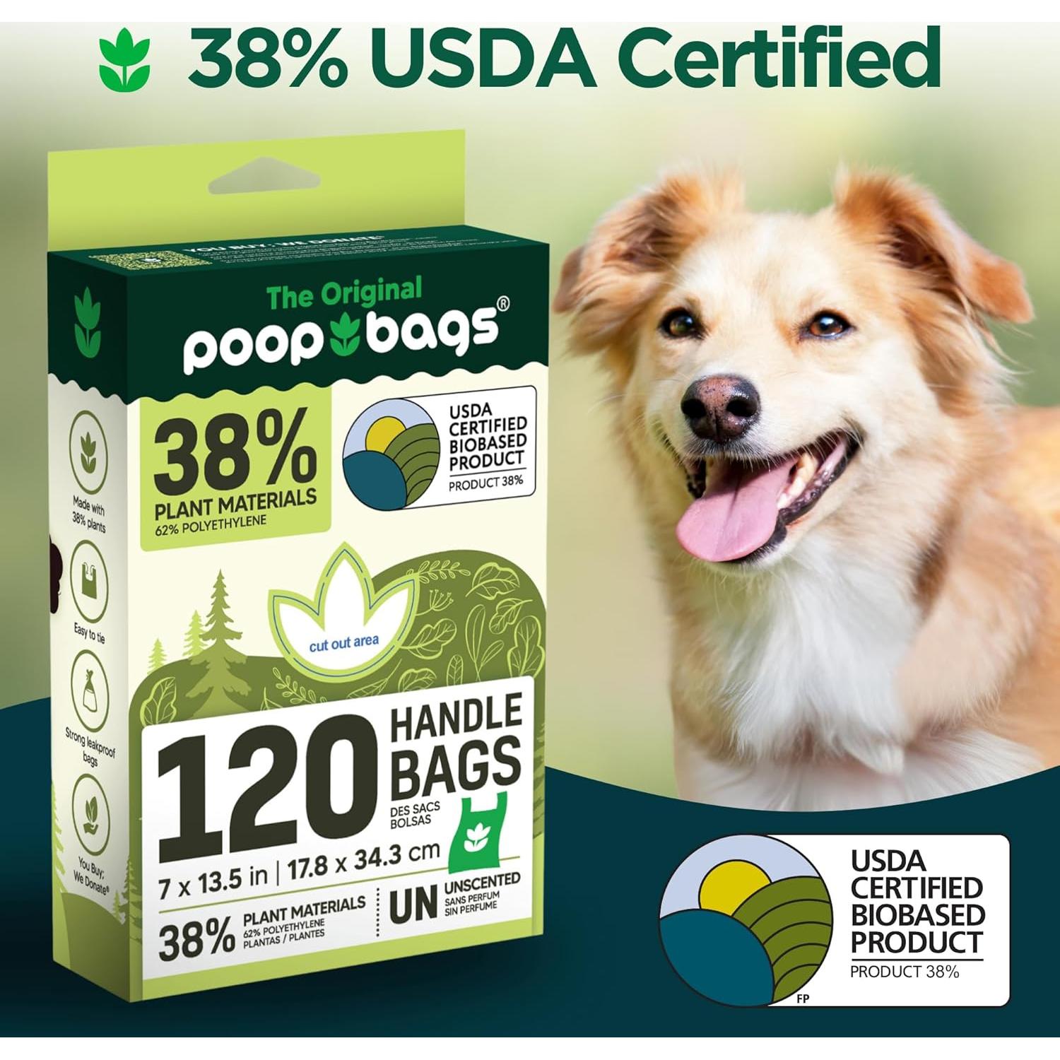 Bolsas de Poop Originales para Perros 120 Unidades Biobasadas
