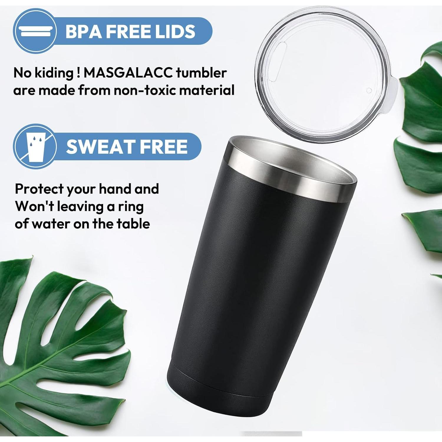 Vaso Aislado de Acero Inoxidable MASGALACC 20 oz Negro Jefe