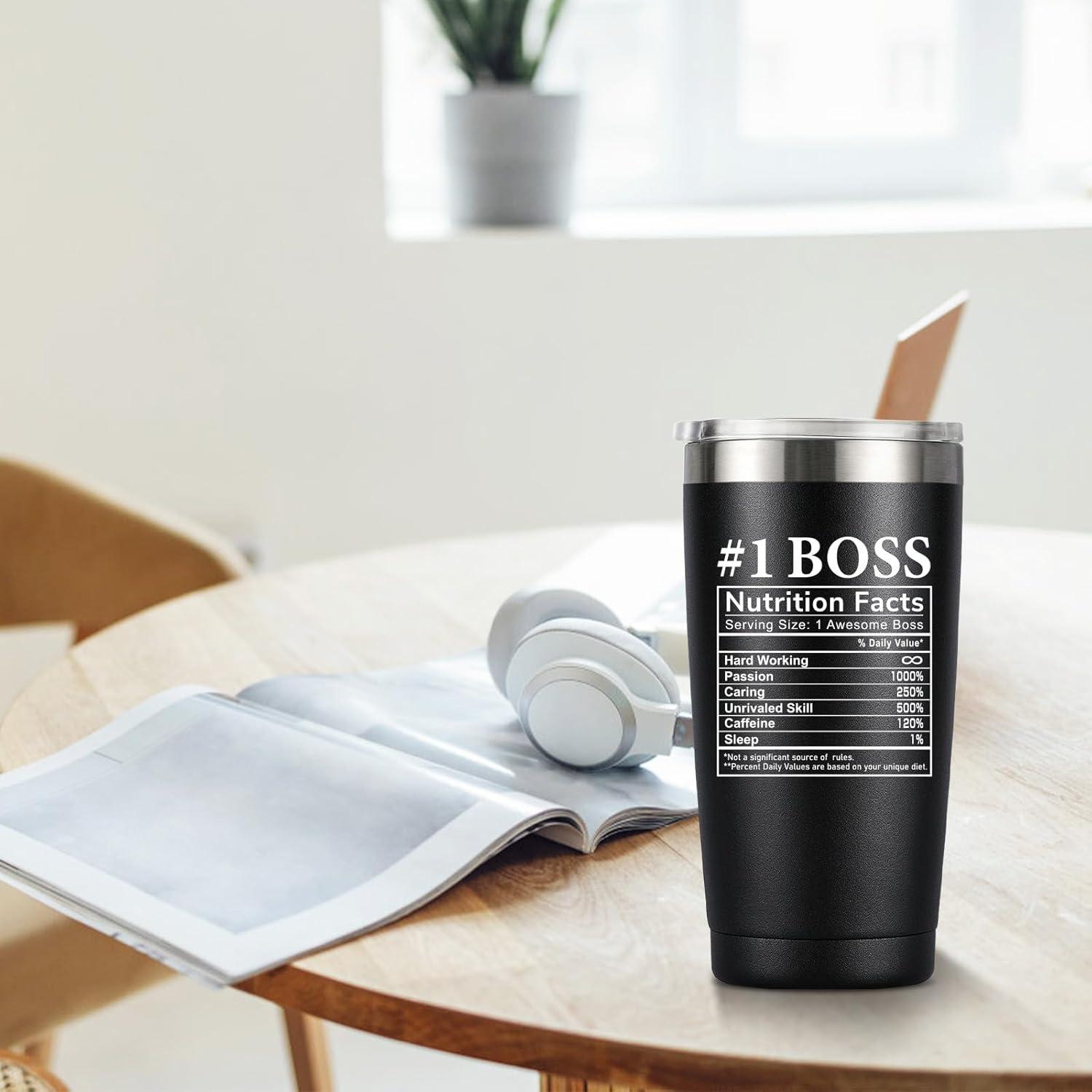 Vaso Aislado de Acero Inoxidable MASGALACC 20 oz Negro Jefe